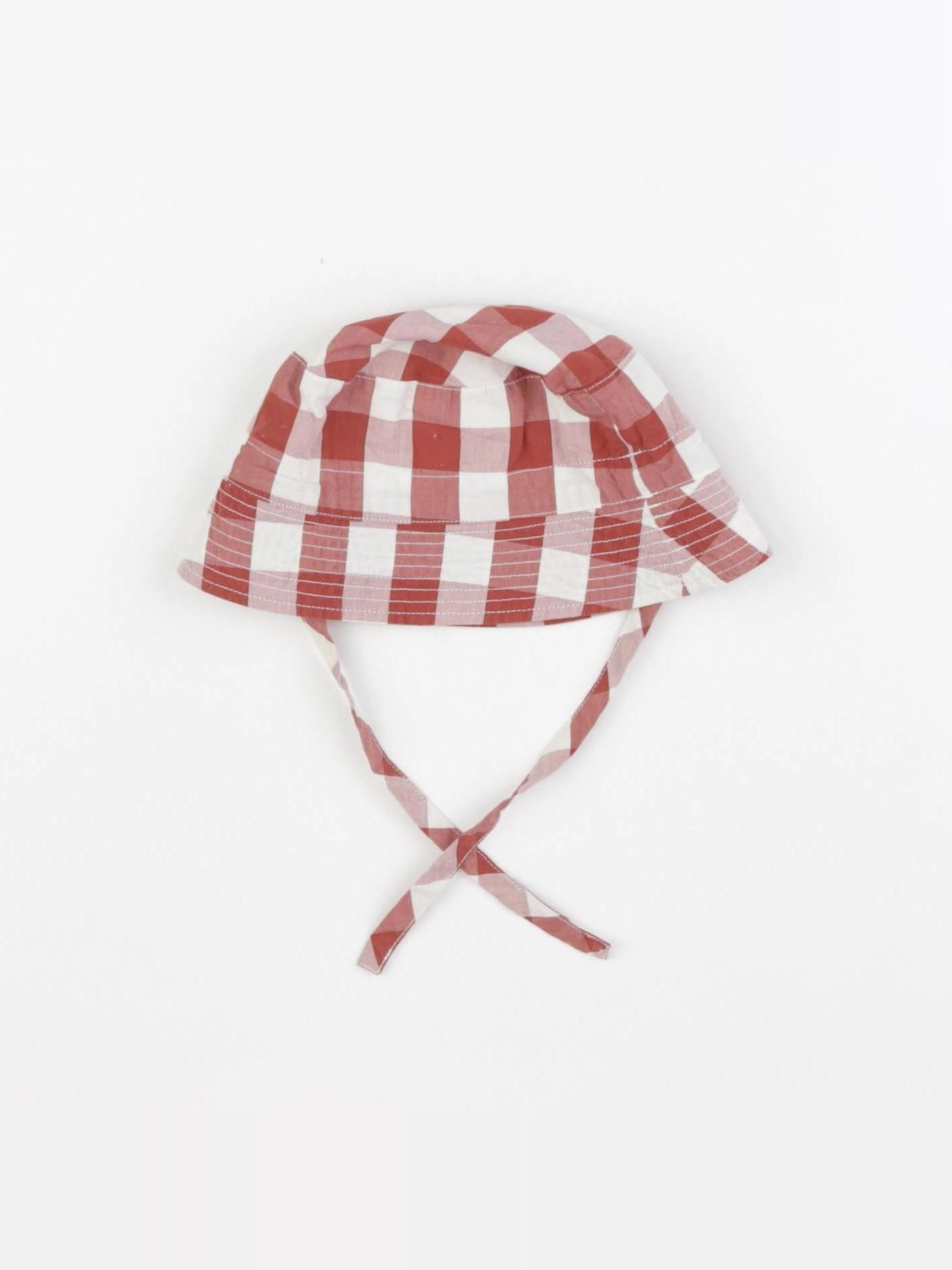Petit Bateau - chapeau beige, rouge - 3/6 mois