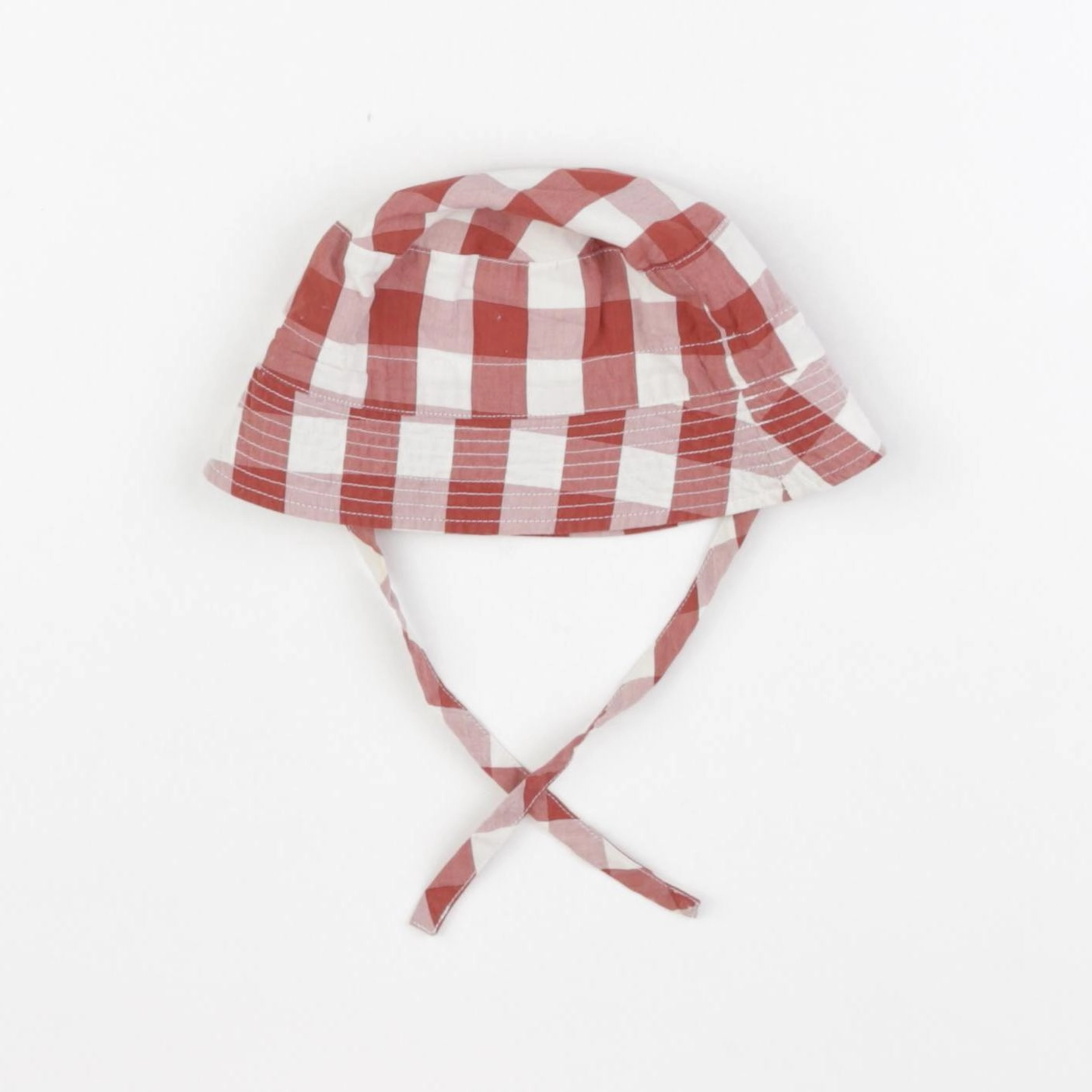 Petit Bateau - chapeau beige, rouge - 3/6 mois