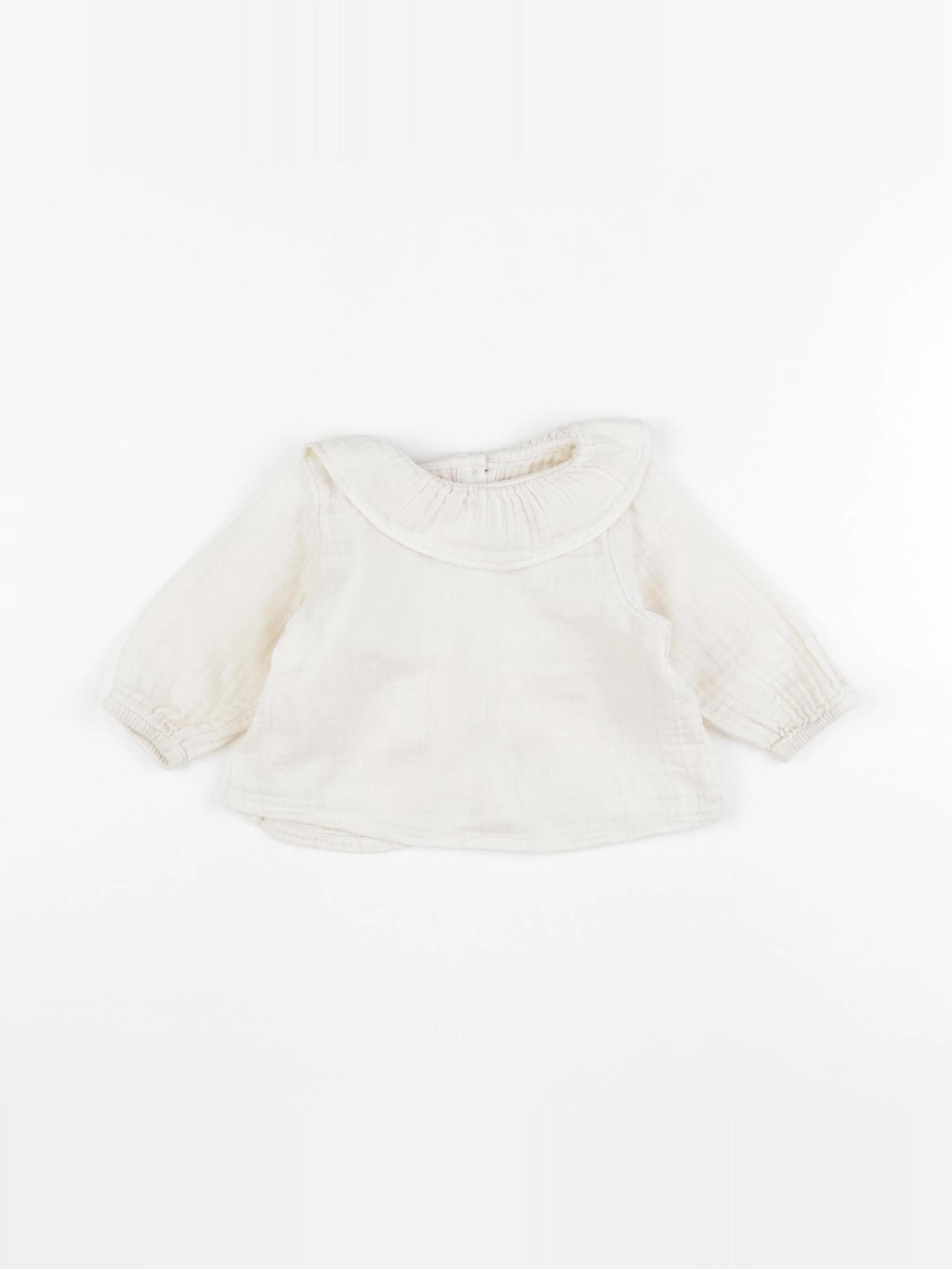 Petit Bateau - blouse beige - 6 mois