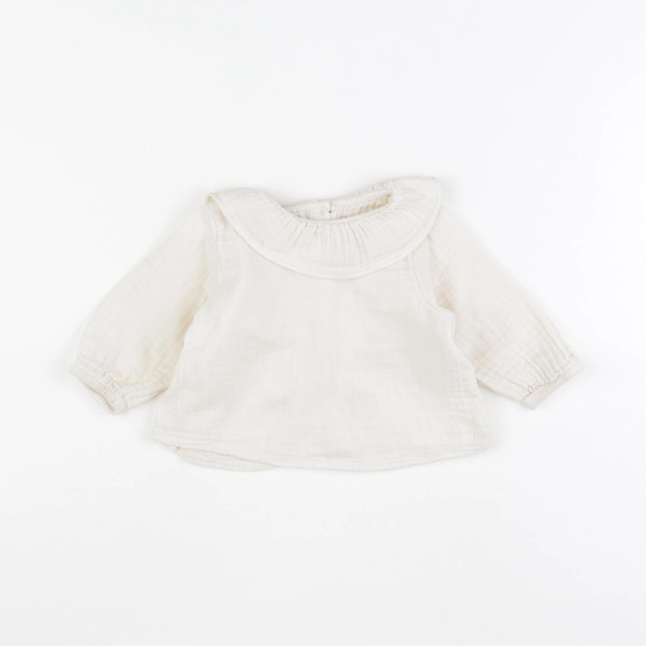 Petit Bateau - blouse beige - 6 mois
