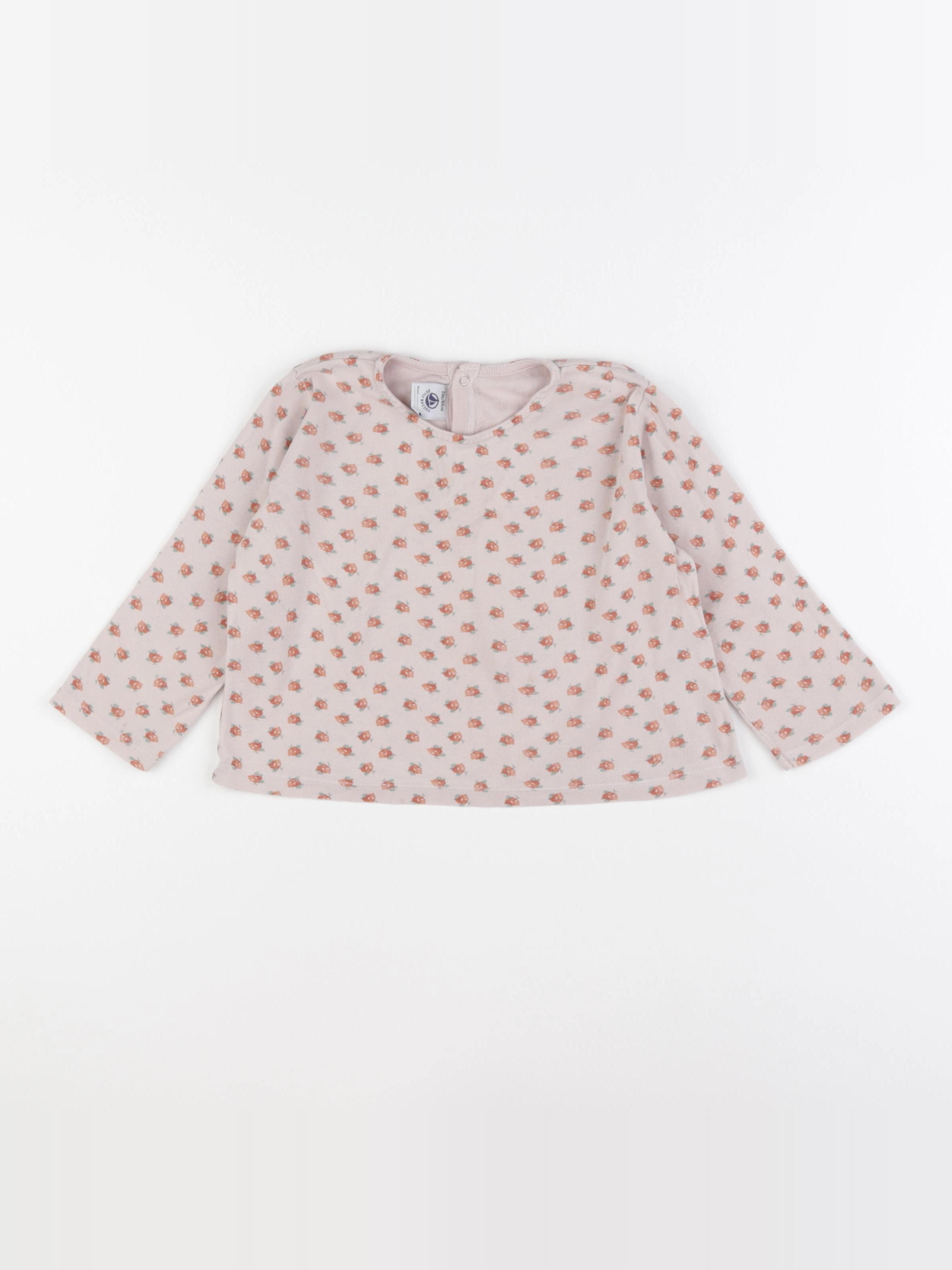 Petit Bateau - tee-shirt rose - 24 mois