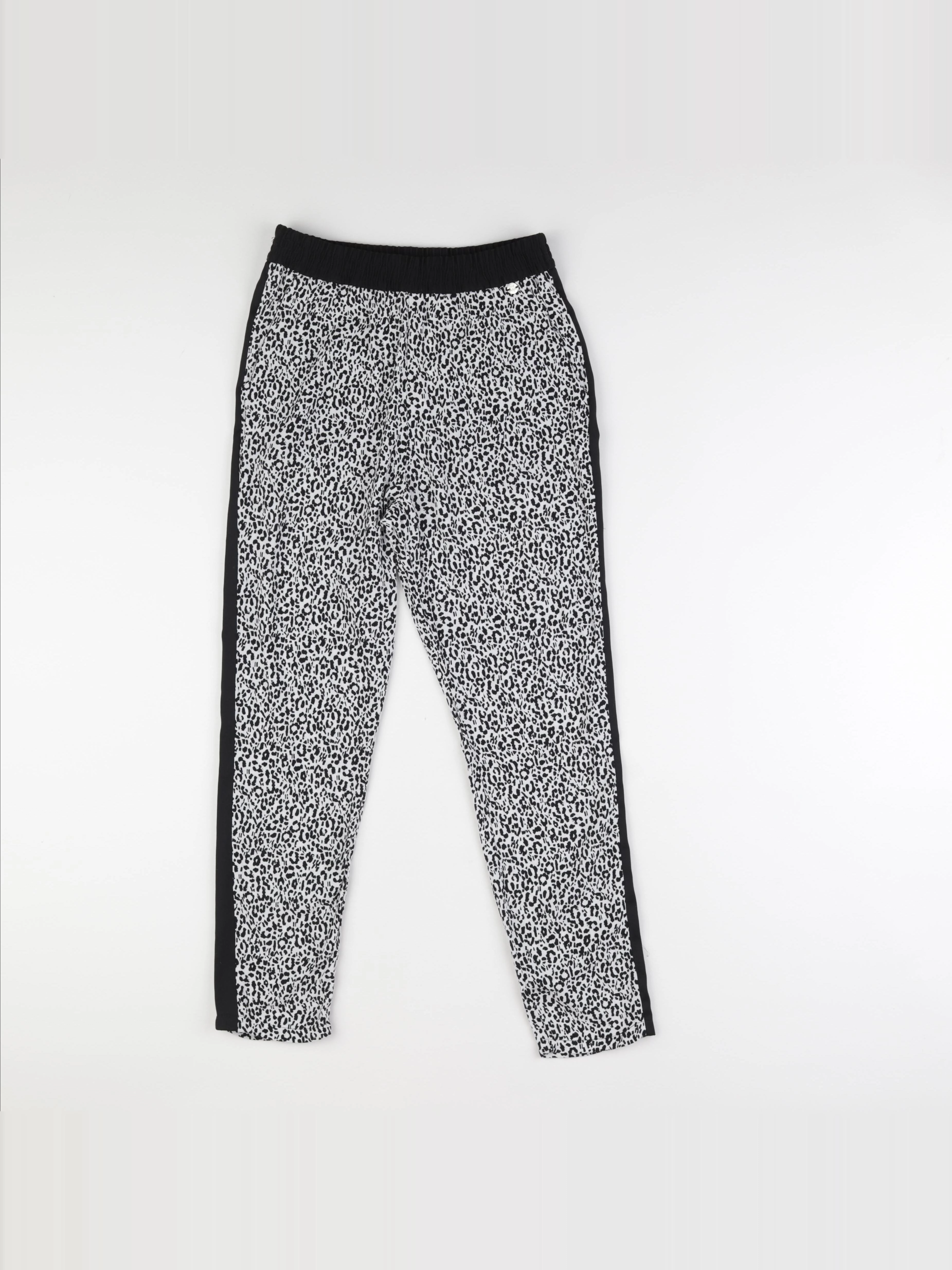 IKKS - pantalon blanc, noir - 12 ans