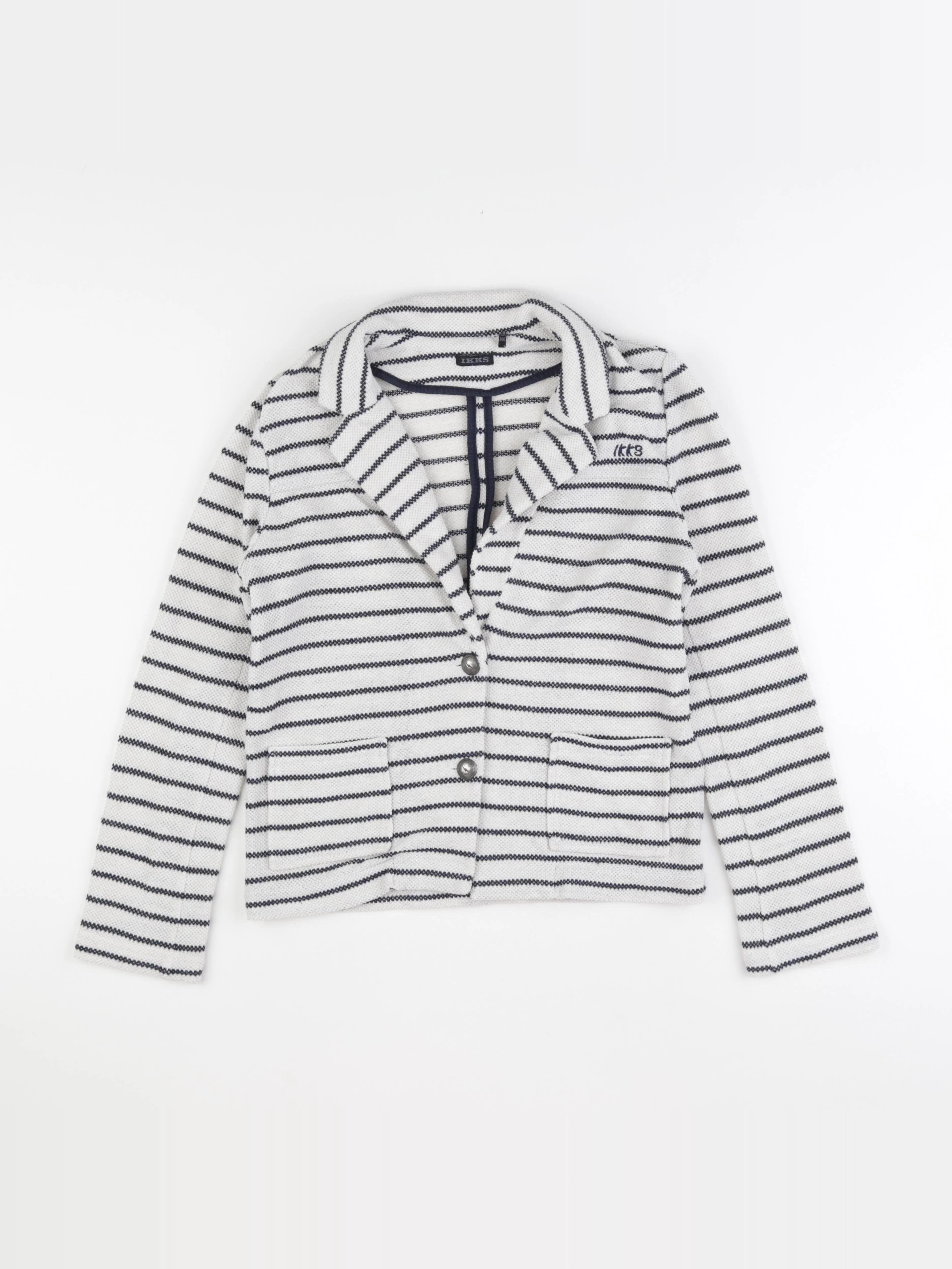 IKKS - veste blanc, bleu - 10 ans