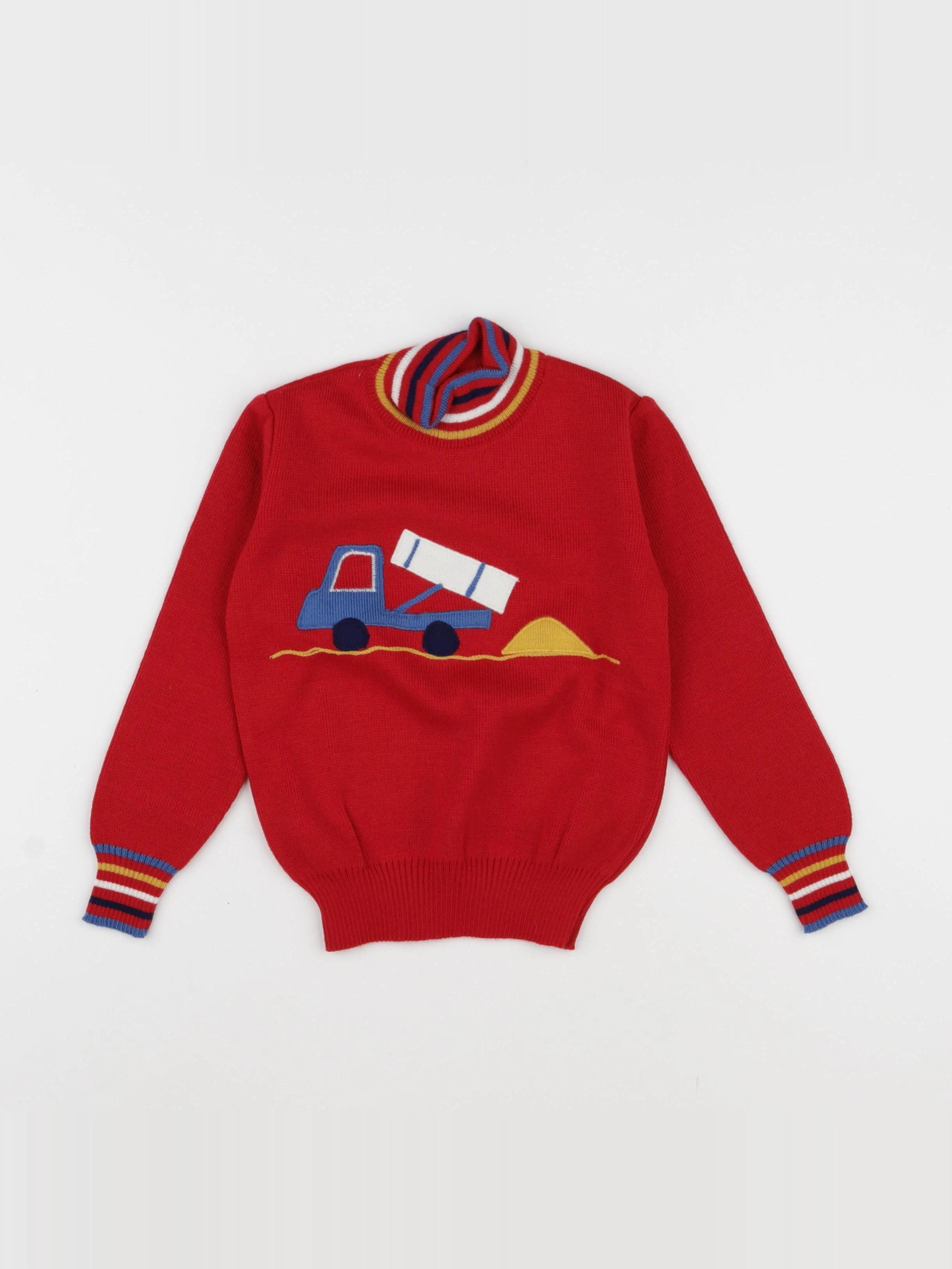 Vintage - pull rouge - 3 ans