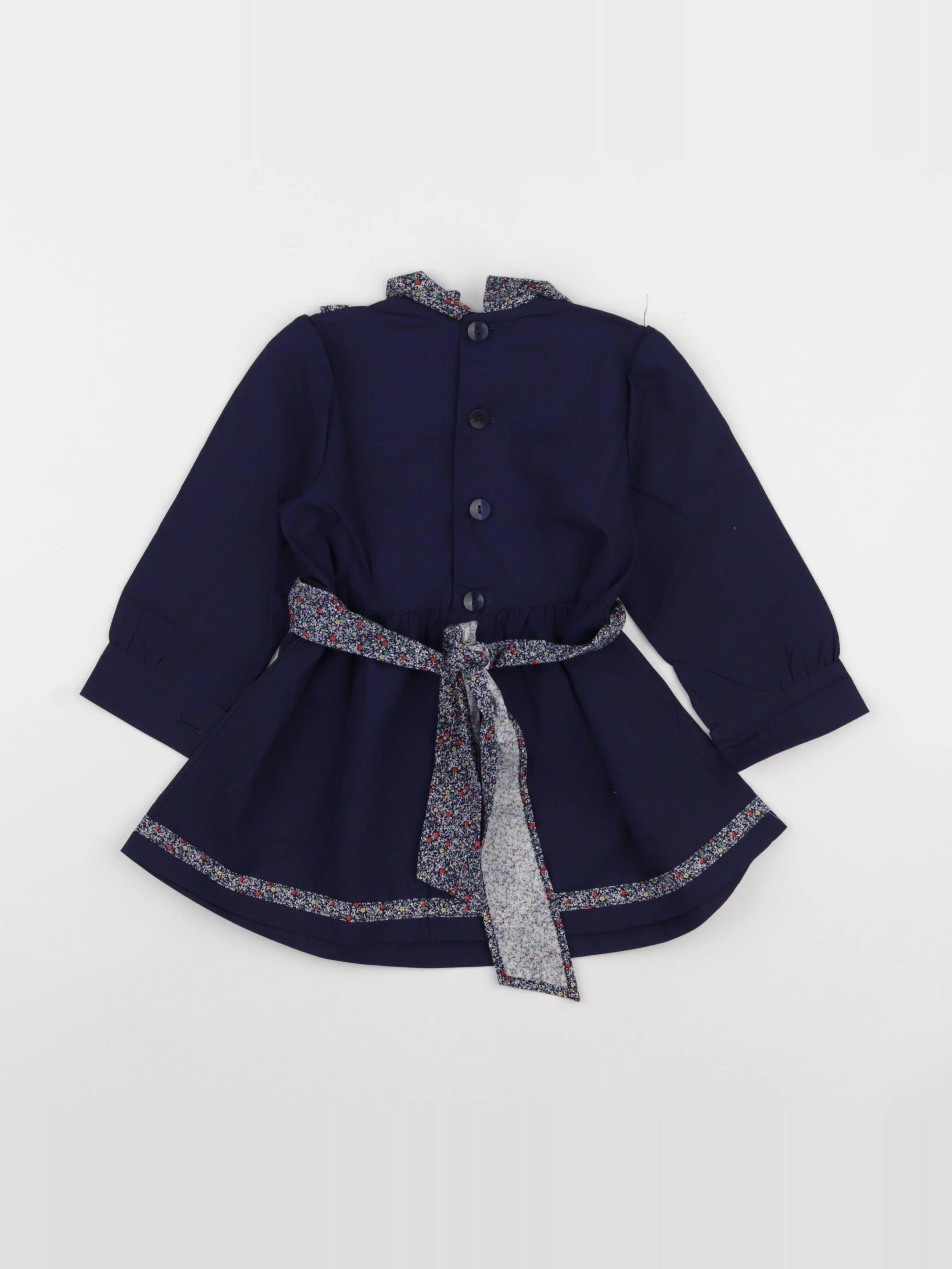 Vintage - robe bleu - 2 ans