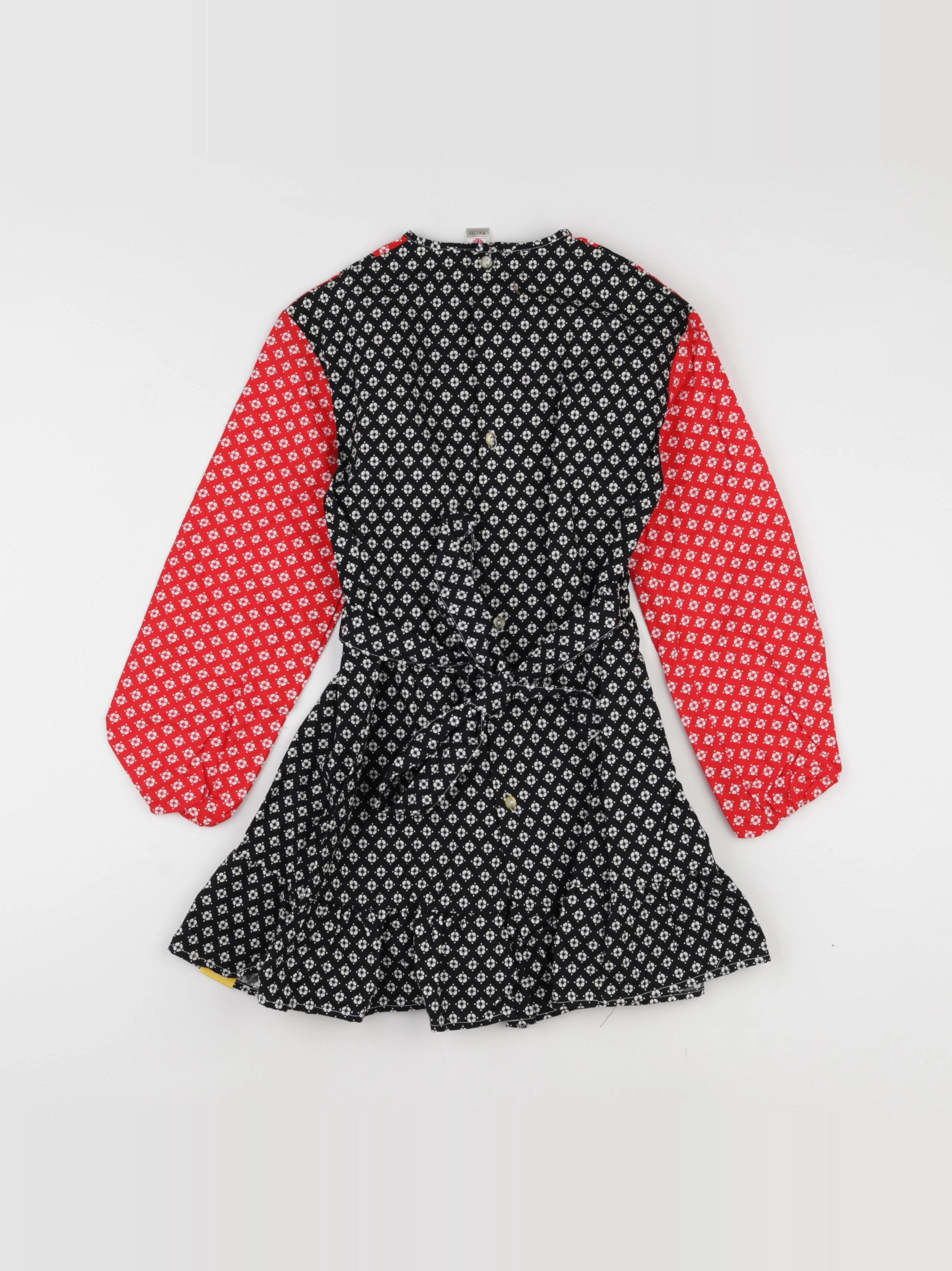 Vintage - robe rouge, bleu - 6/7 ans