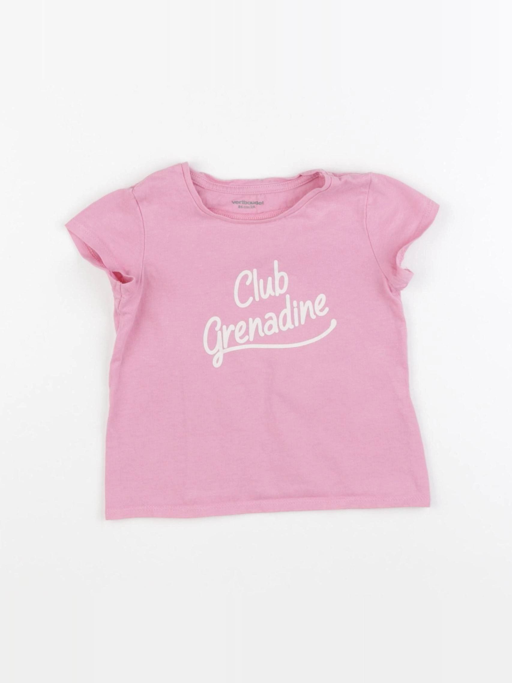 Vertbaudet - tee-shirt rose - 2 ans