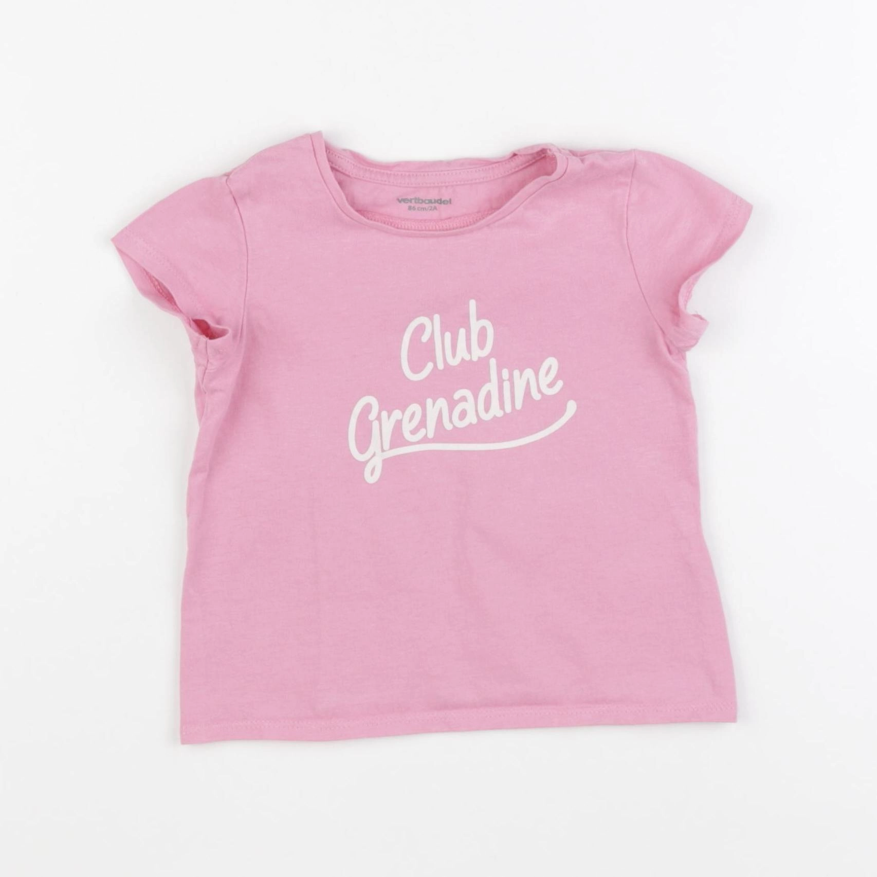Vertbaudet - tee-shirt rose - 2 ans