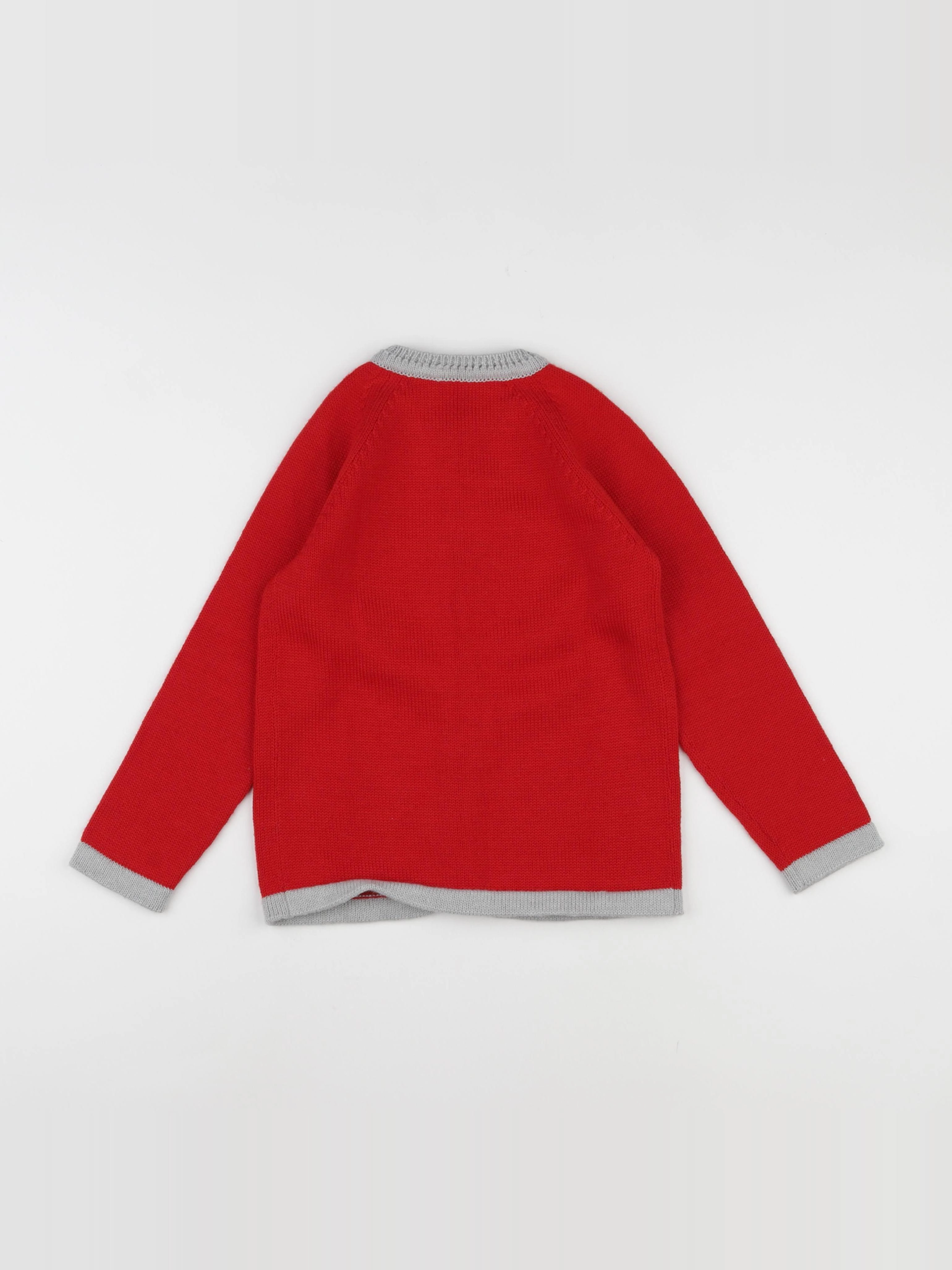 Vintage - gilet rouge - 6 ans