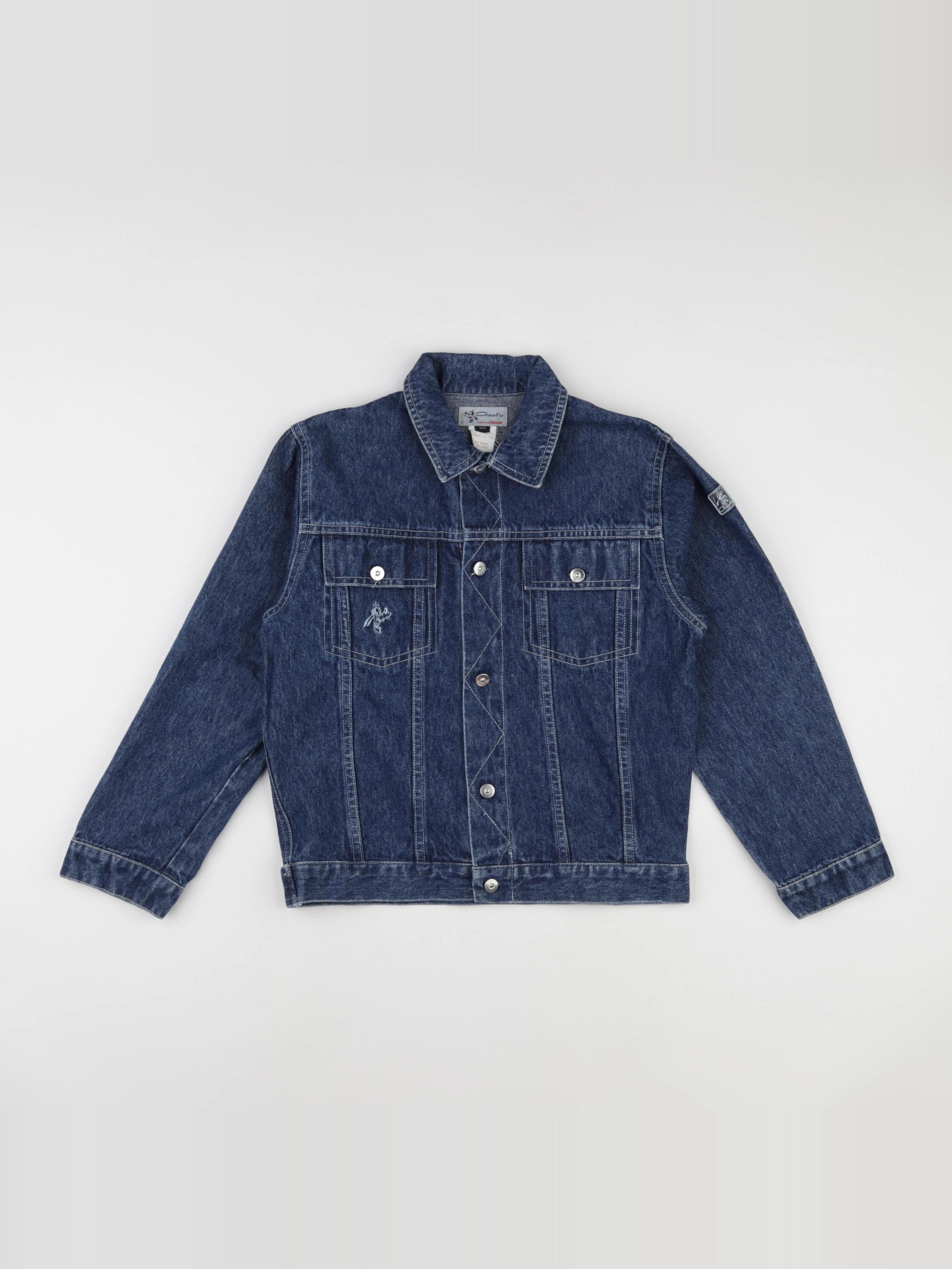 Vintage - veste imprimé au dos bleu - 10 ans
