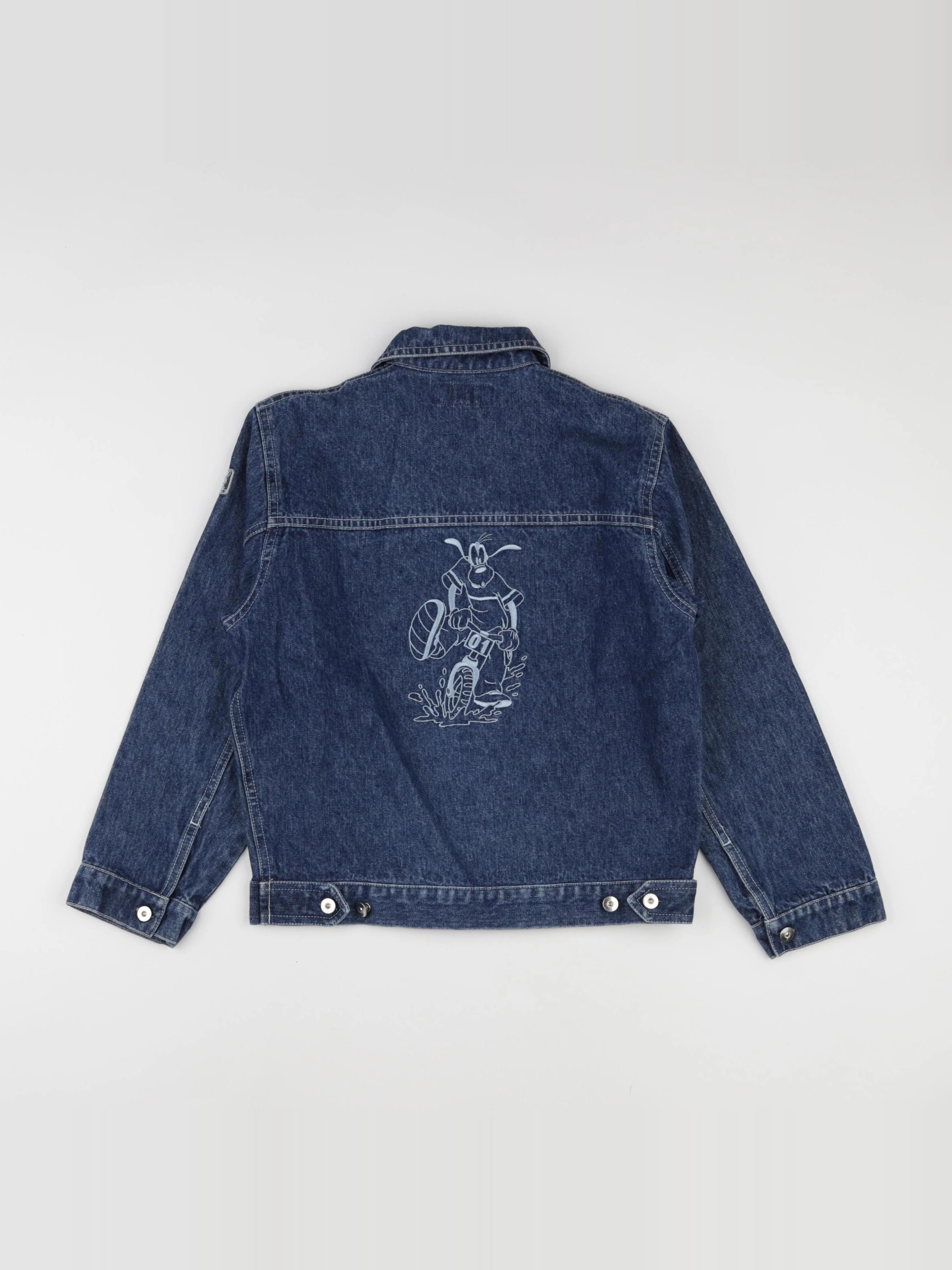 Vintage - veste imprimé au dos bleu - 10 ans