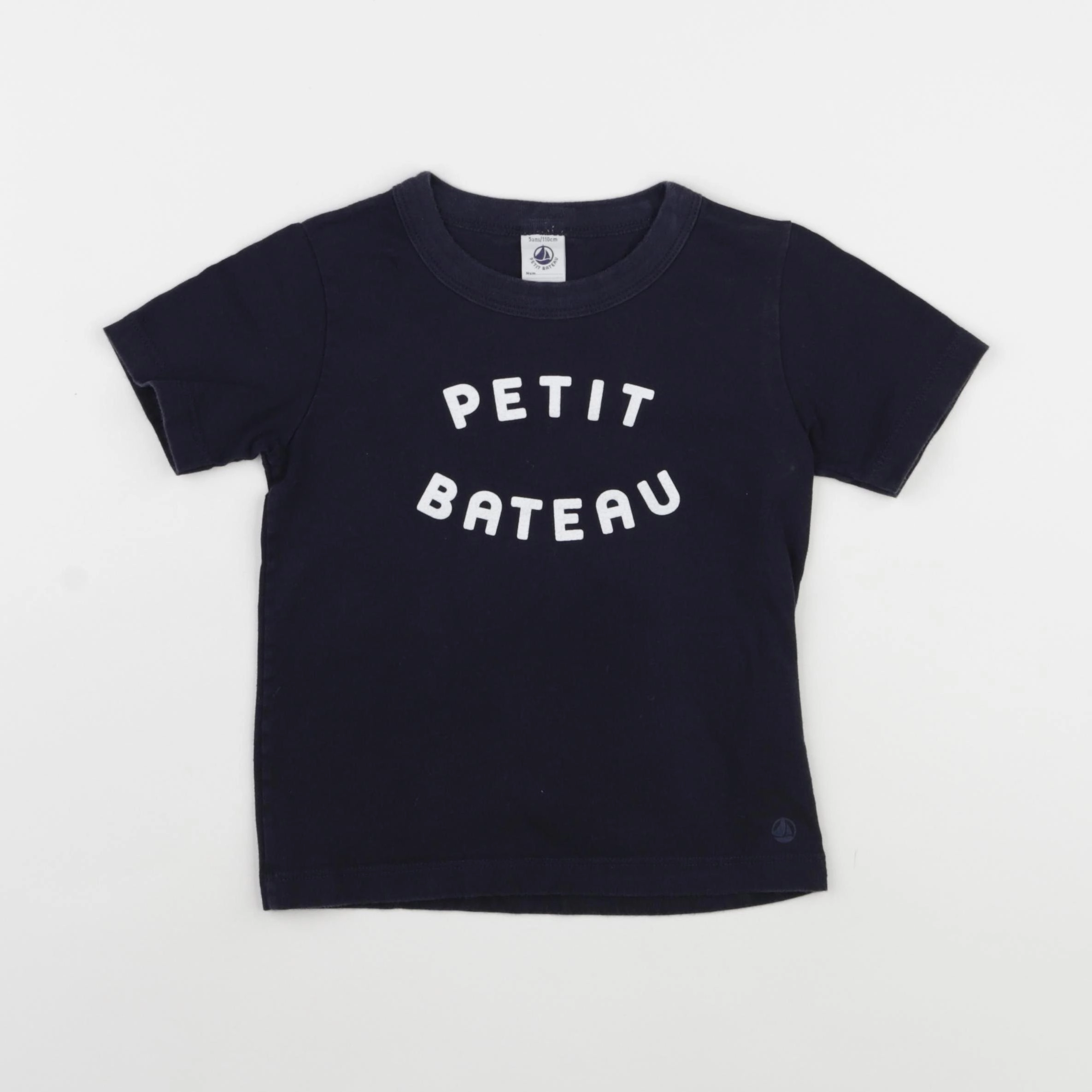Petit Bateau - tee-shirt bleu - 5 ans