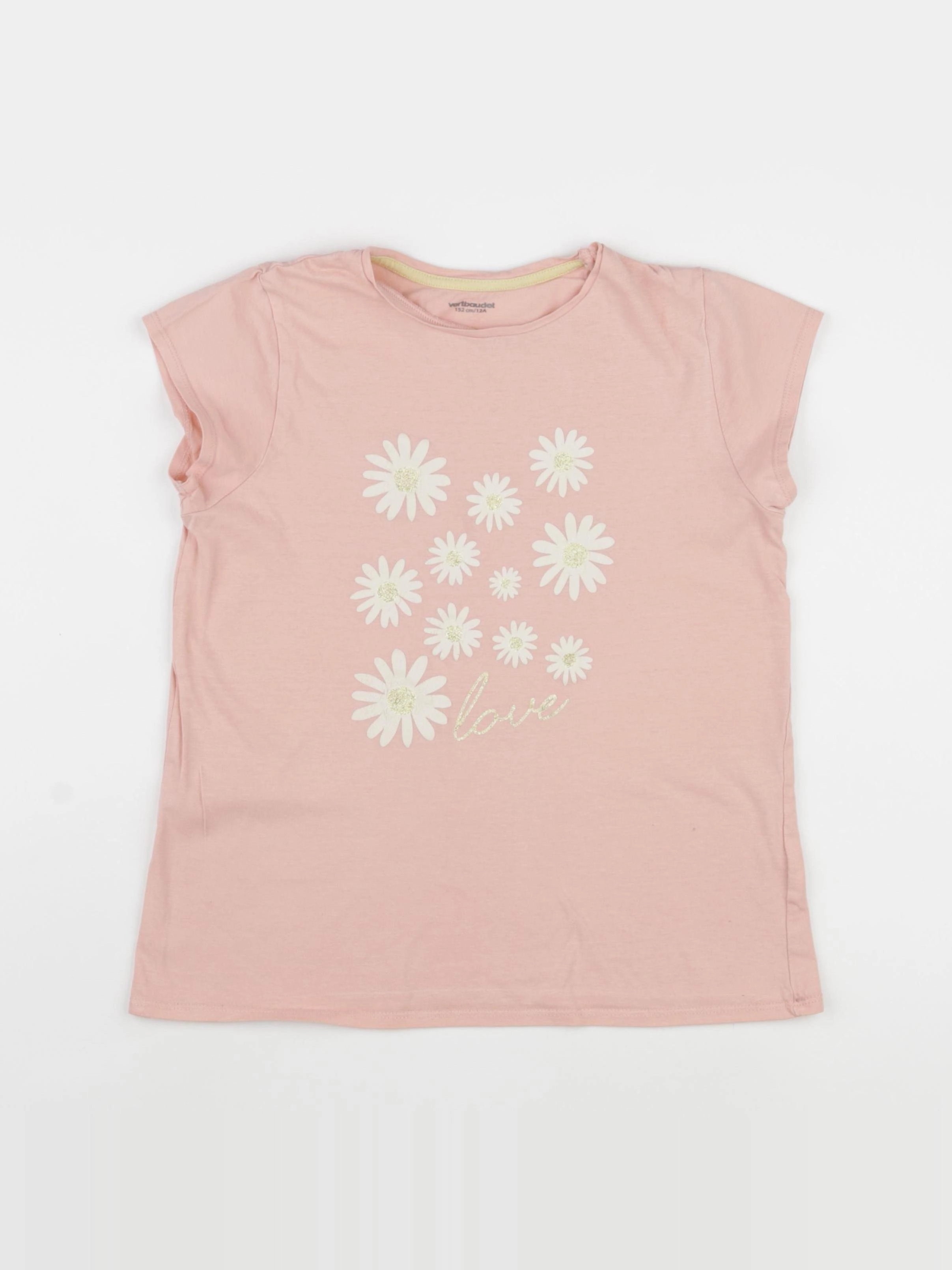 Vertbaudet - tee-shirt rose - 12 ans