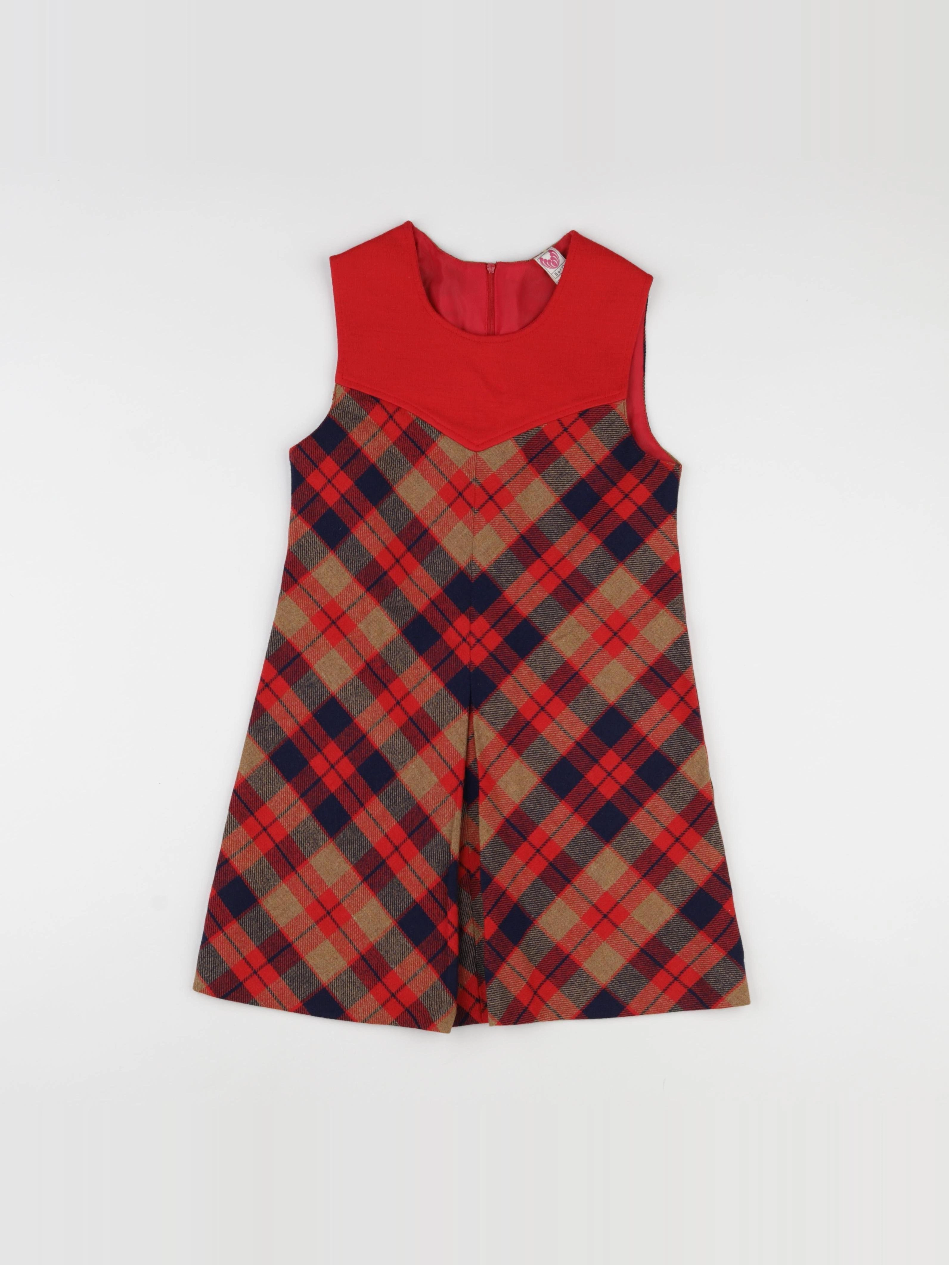 Vintage - robe rouge - 8 ans