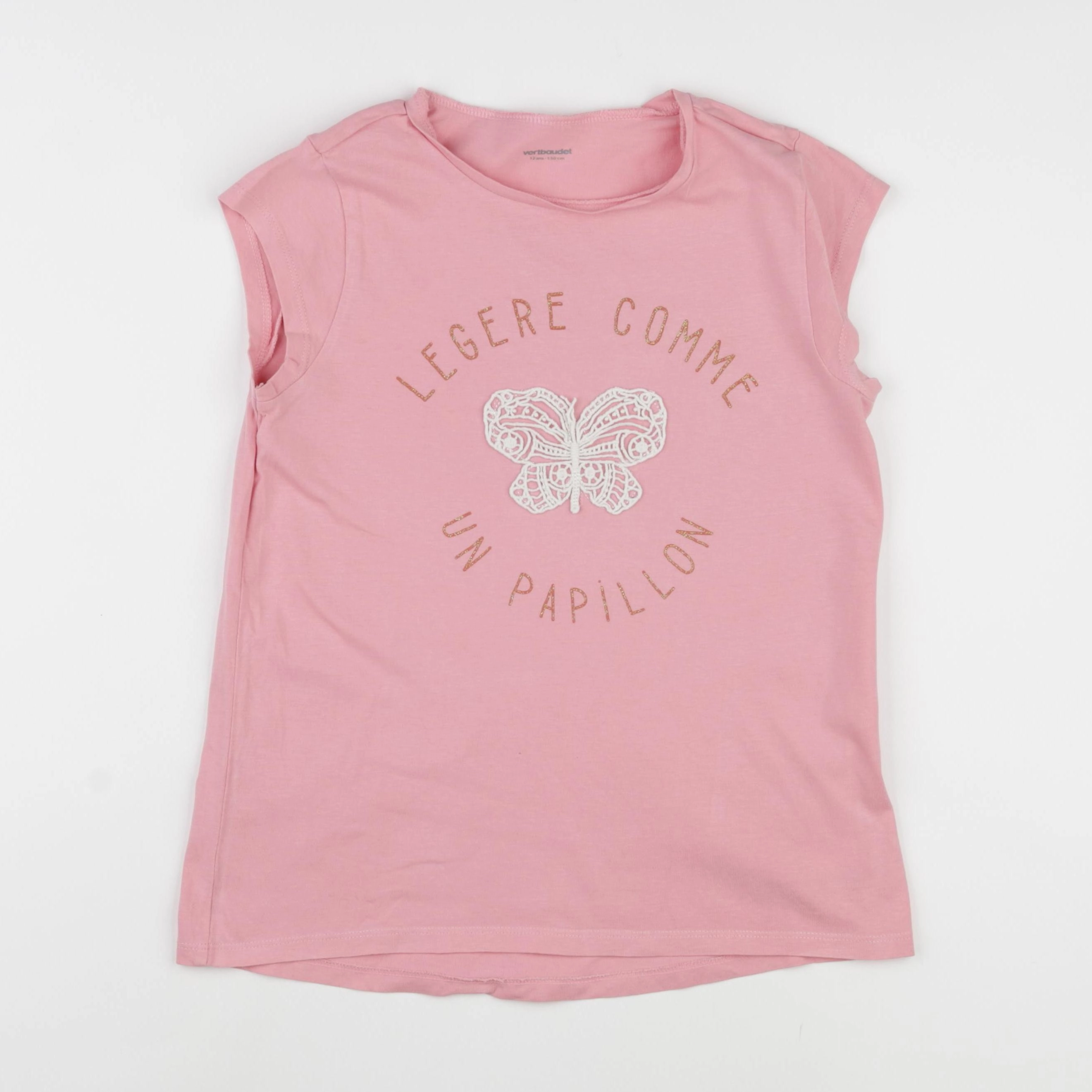 Vertbaudet - tee-shirt rose - 12 ans