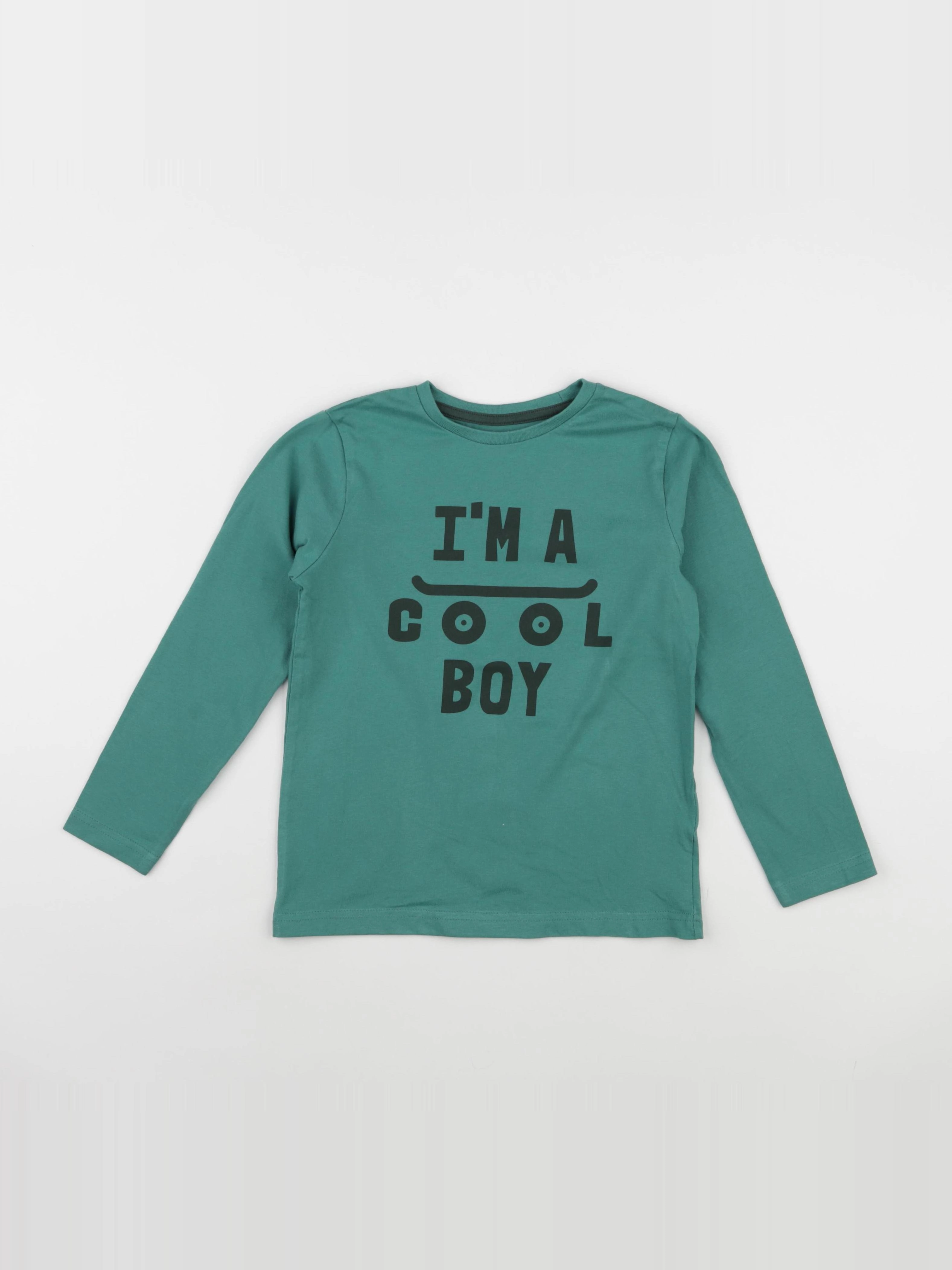 Vertbaudet - tee-shirt vert - 8 ans