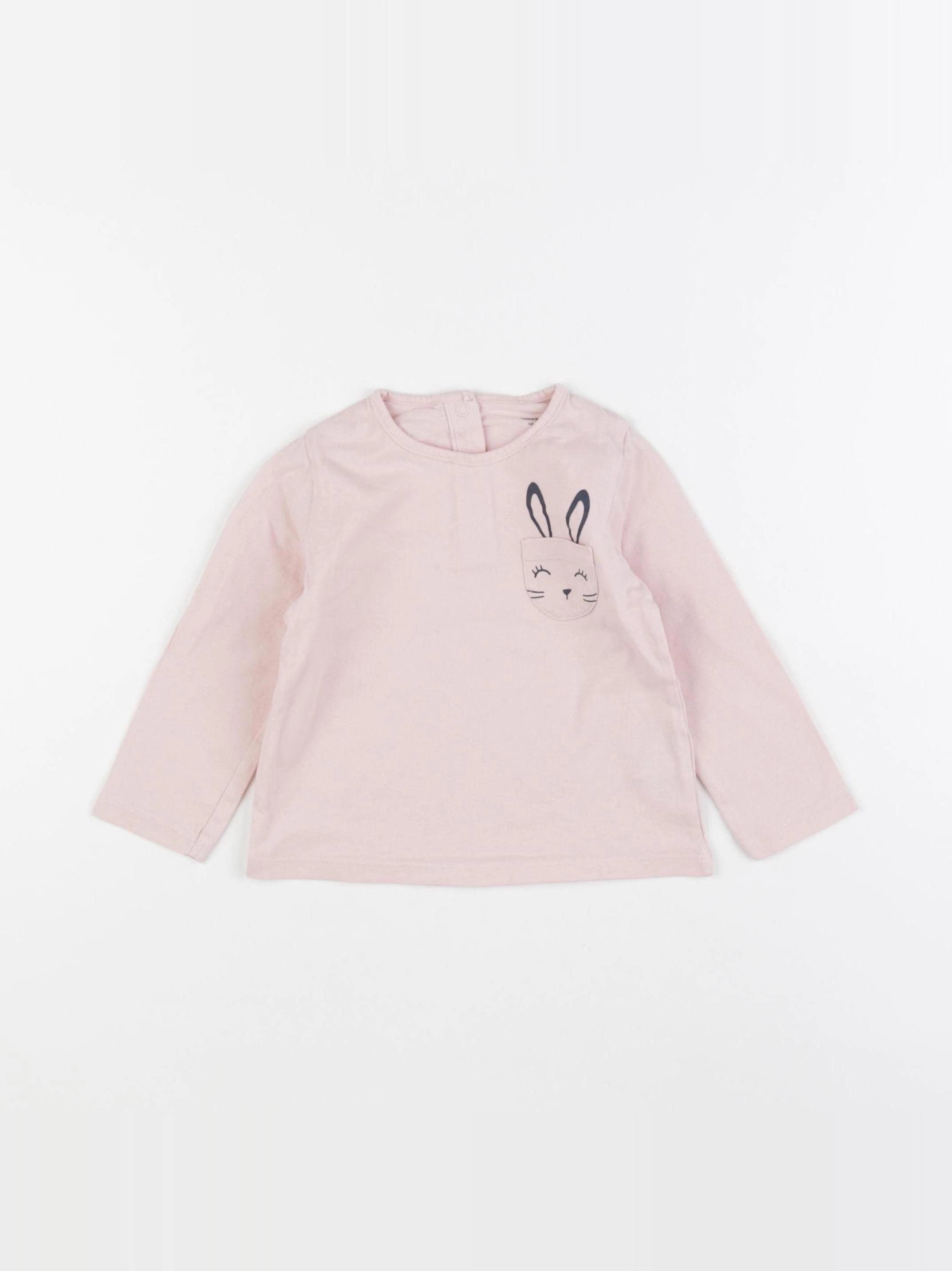 Vertbaudet - tee-shirt rose - 18 mois