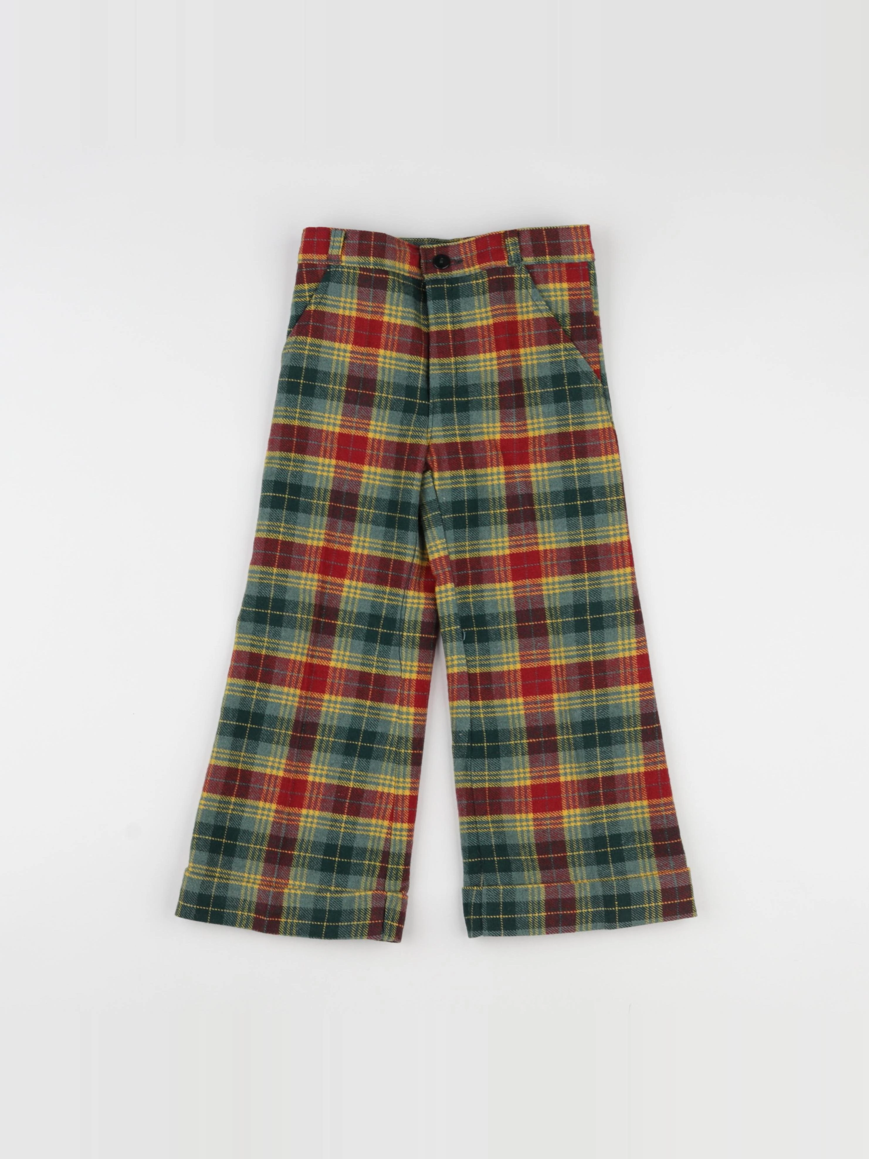 Vintage - pantalon vert, rouge - 3 ans