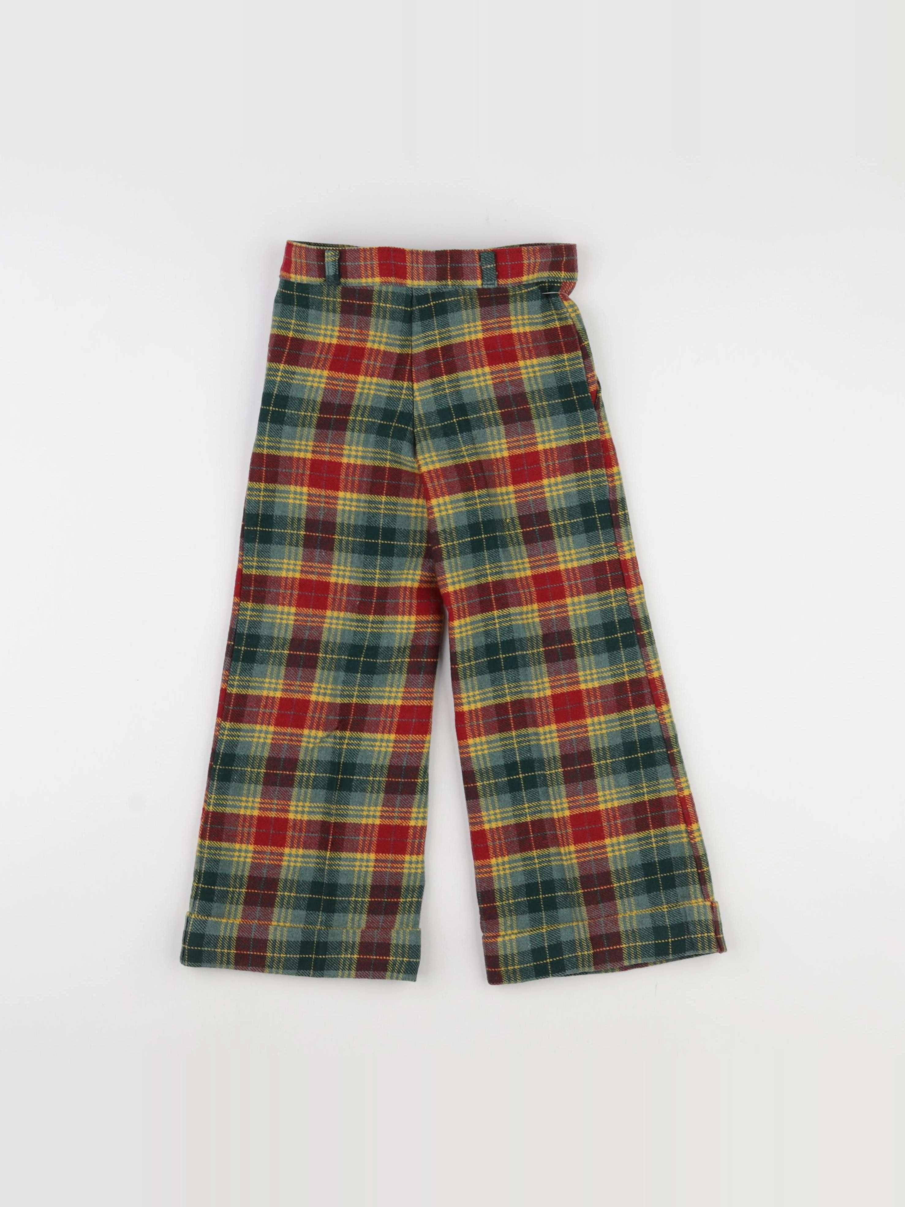 Vintage - pantalon vert, rouge - 3 ans
