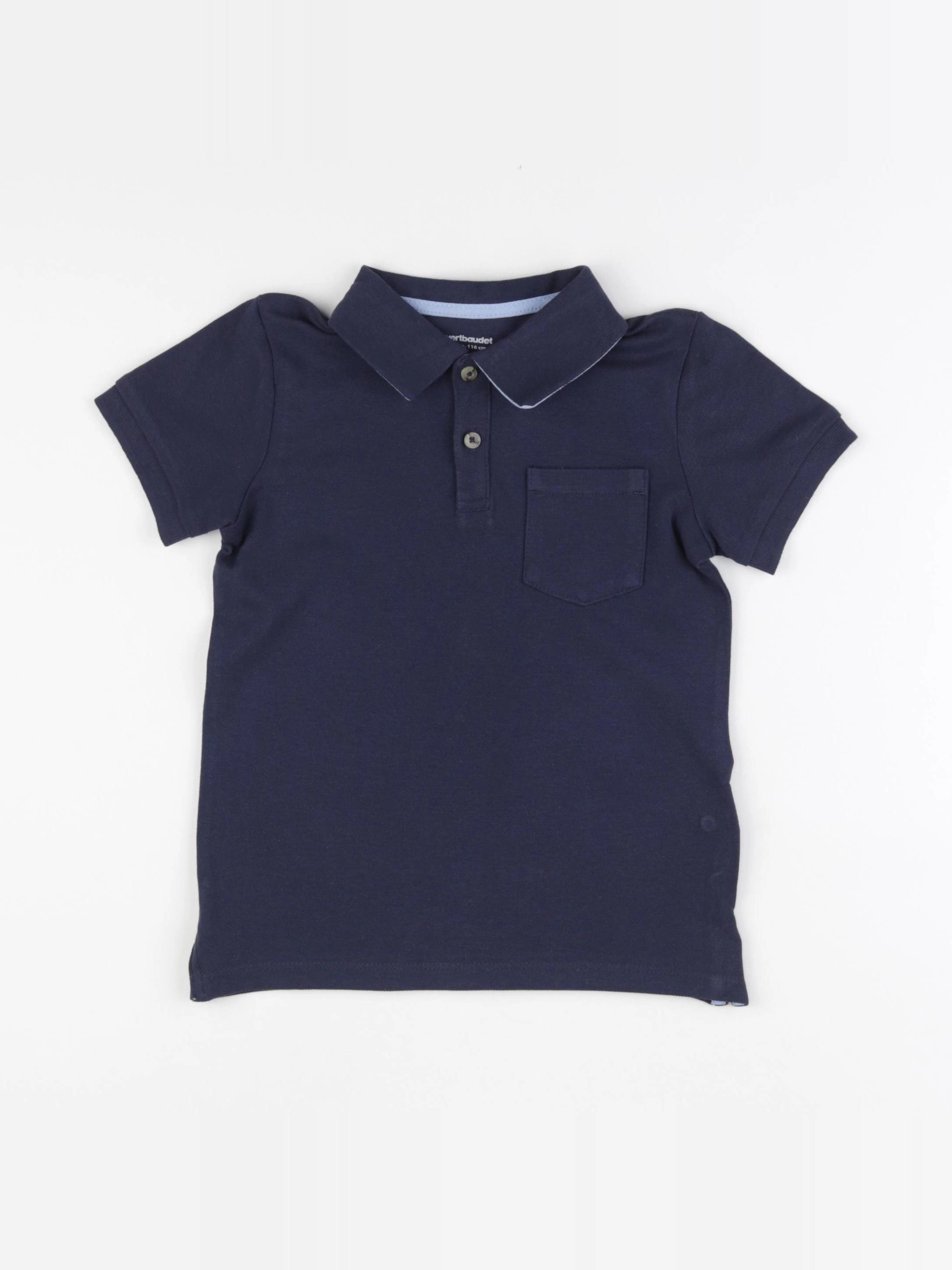 Vertbaudet - polo bleu - 6 ans