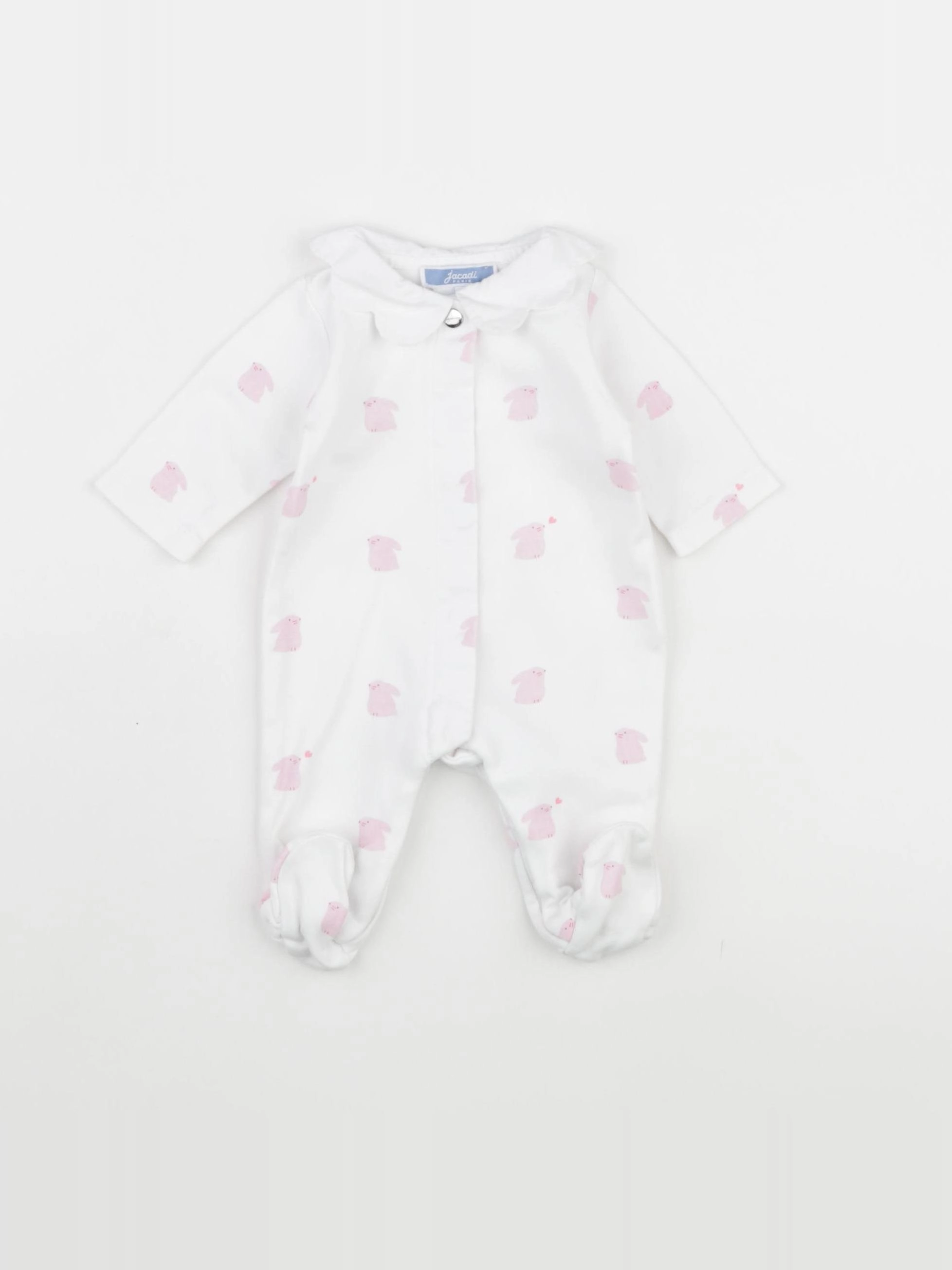 Jacadi - pyjama coton blanc - 0 mois