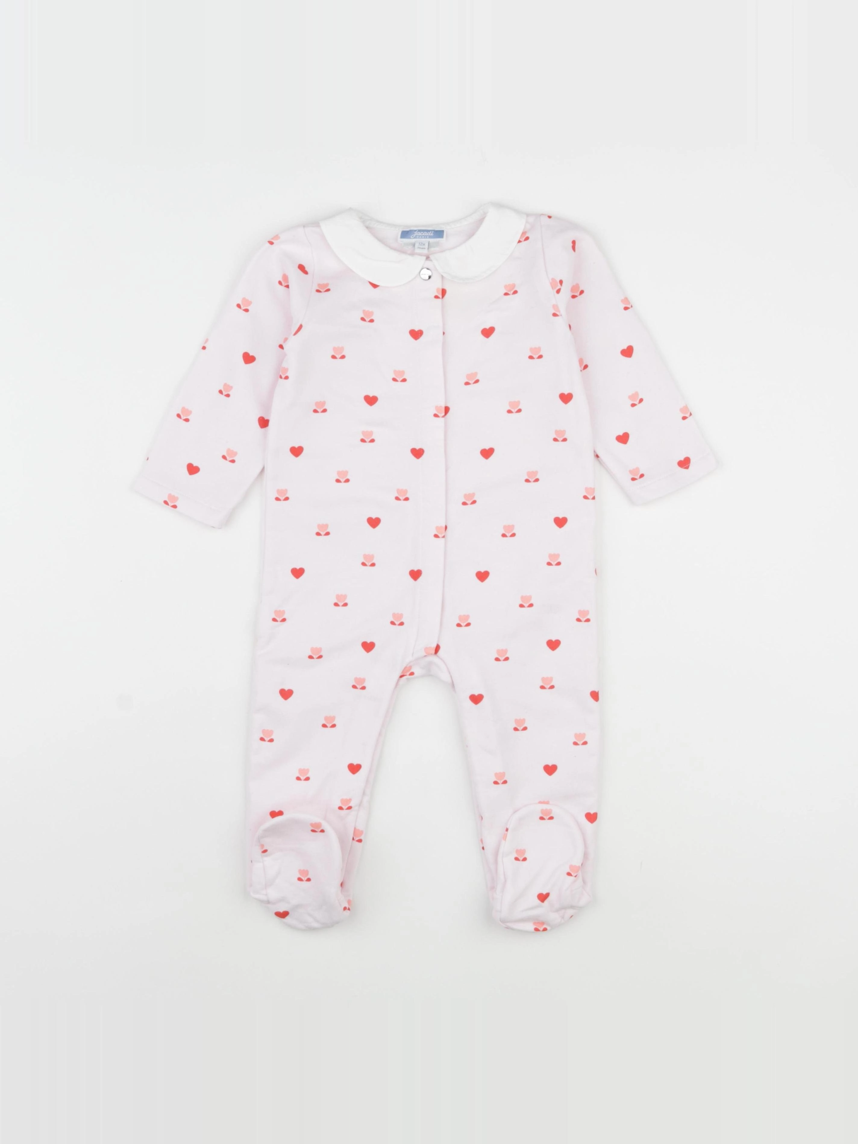 Jacadi - pyjama coton rose - 12 mois