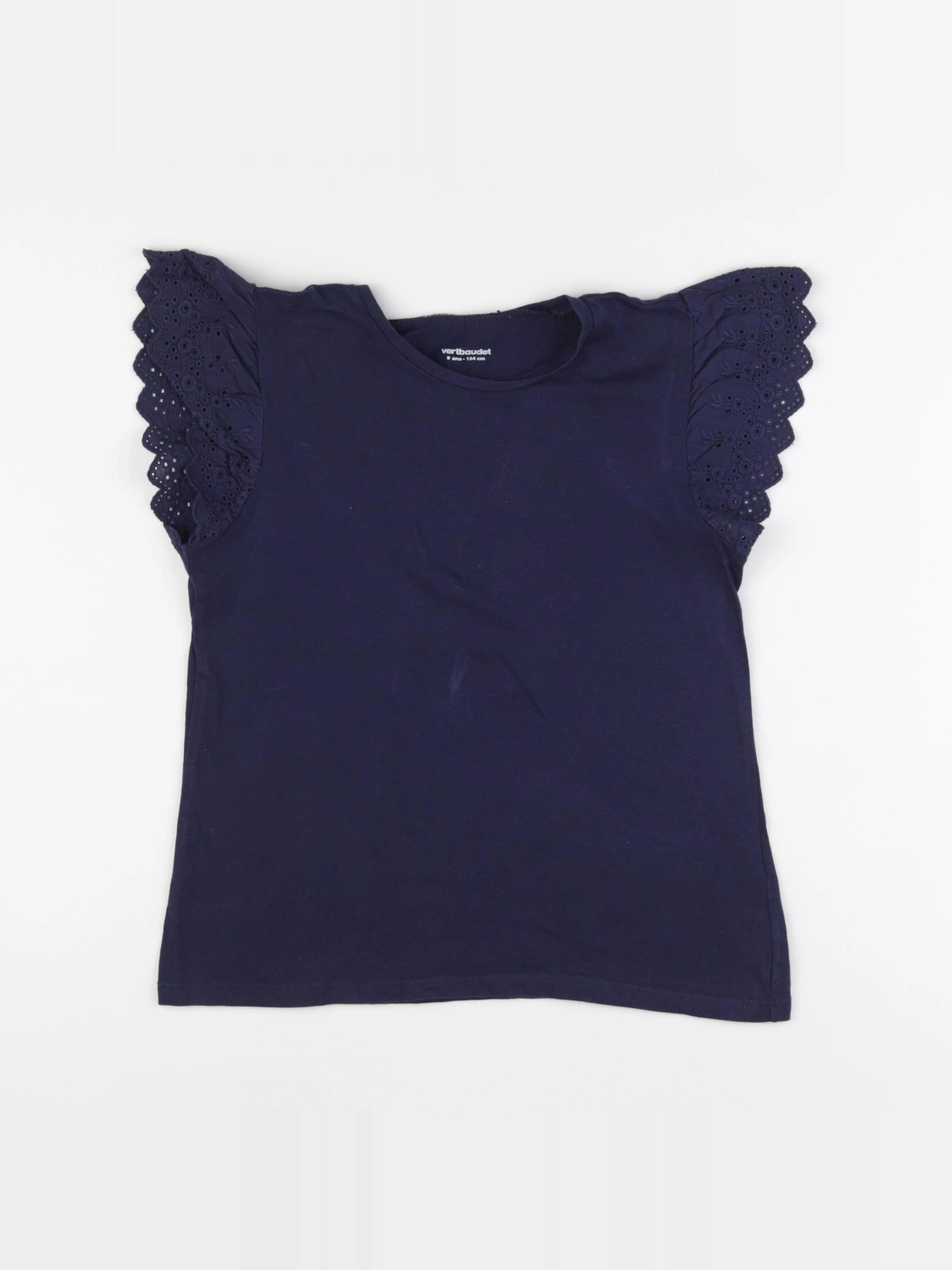 Vertbaudet - tee-shirt bleu - 9 ans