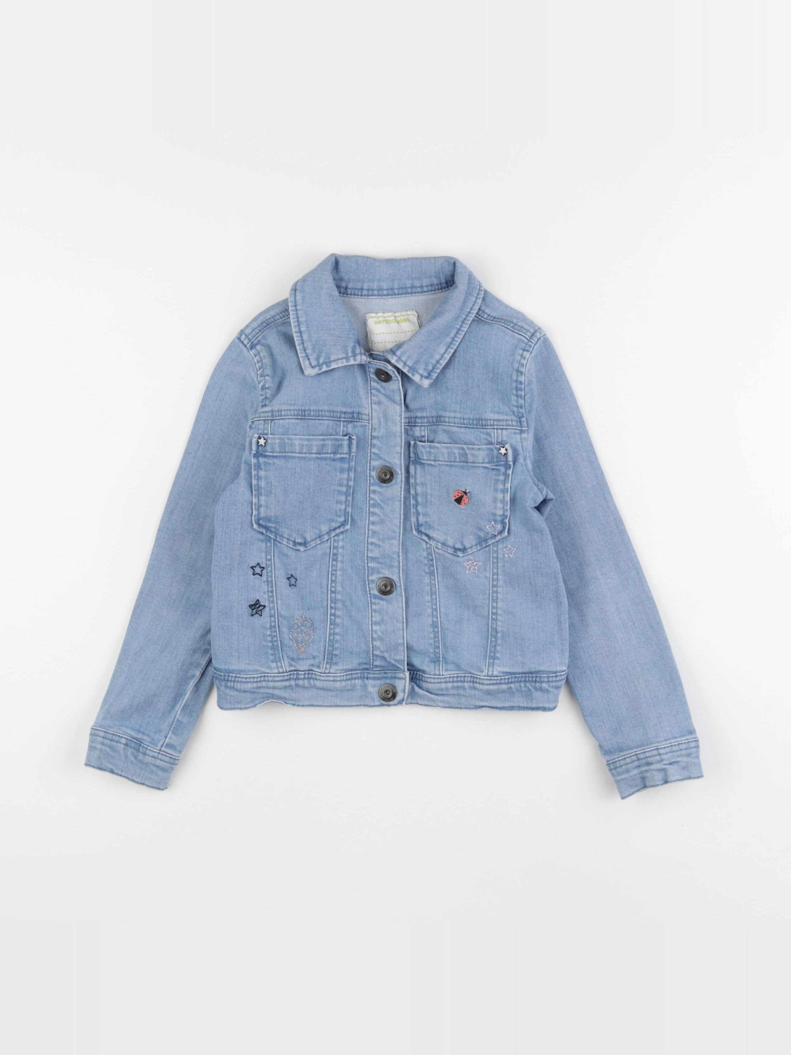 Vertbaudet - veste imprimé au dos bleu - 6 ans