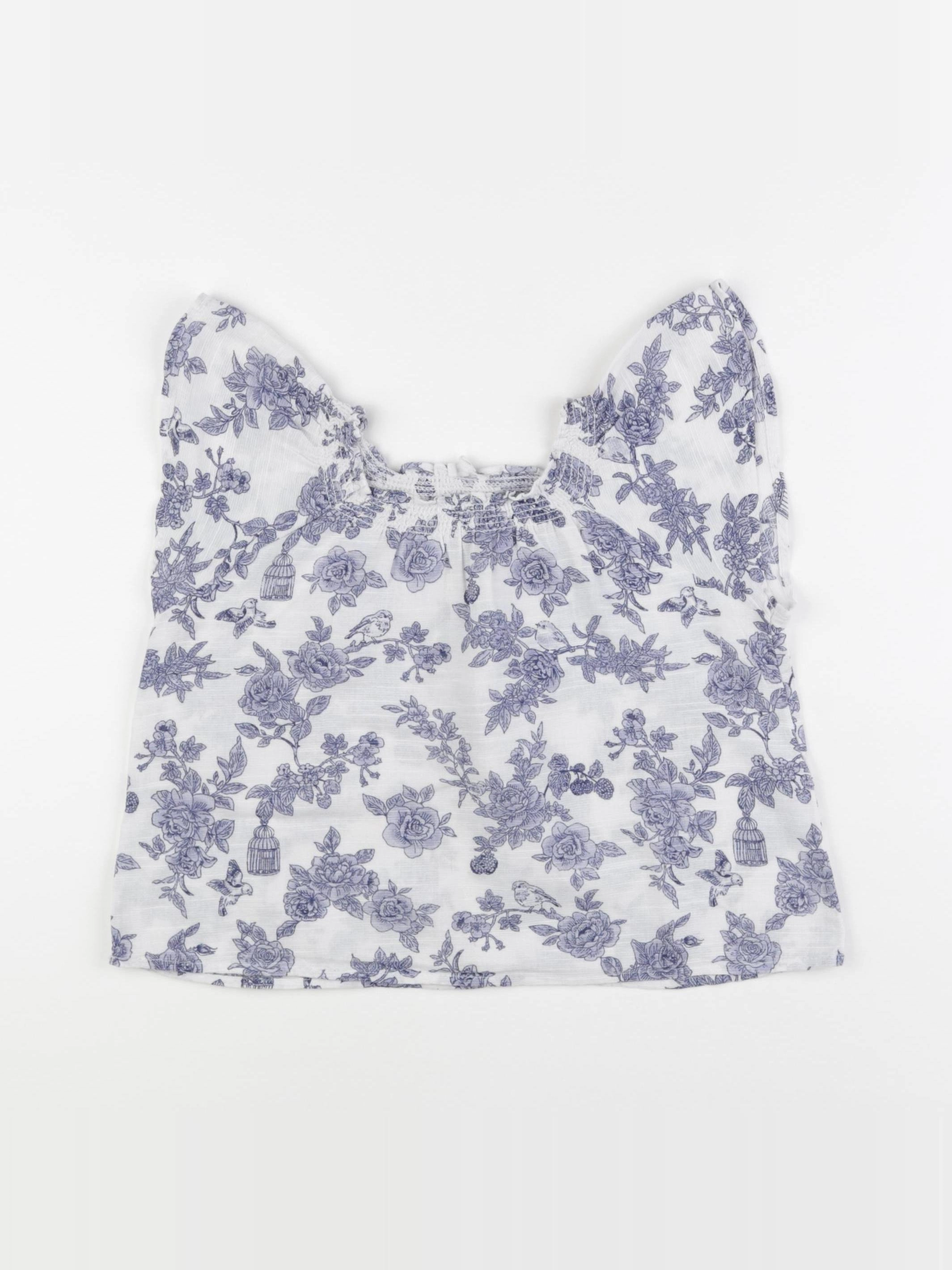Vertbaudet - blouse blanc, bleu - 4 ans