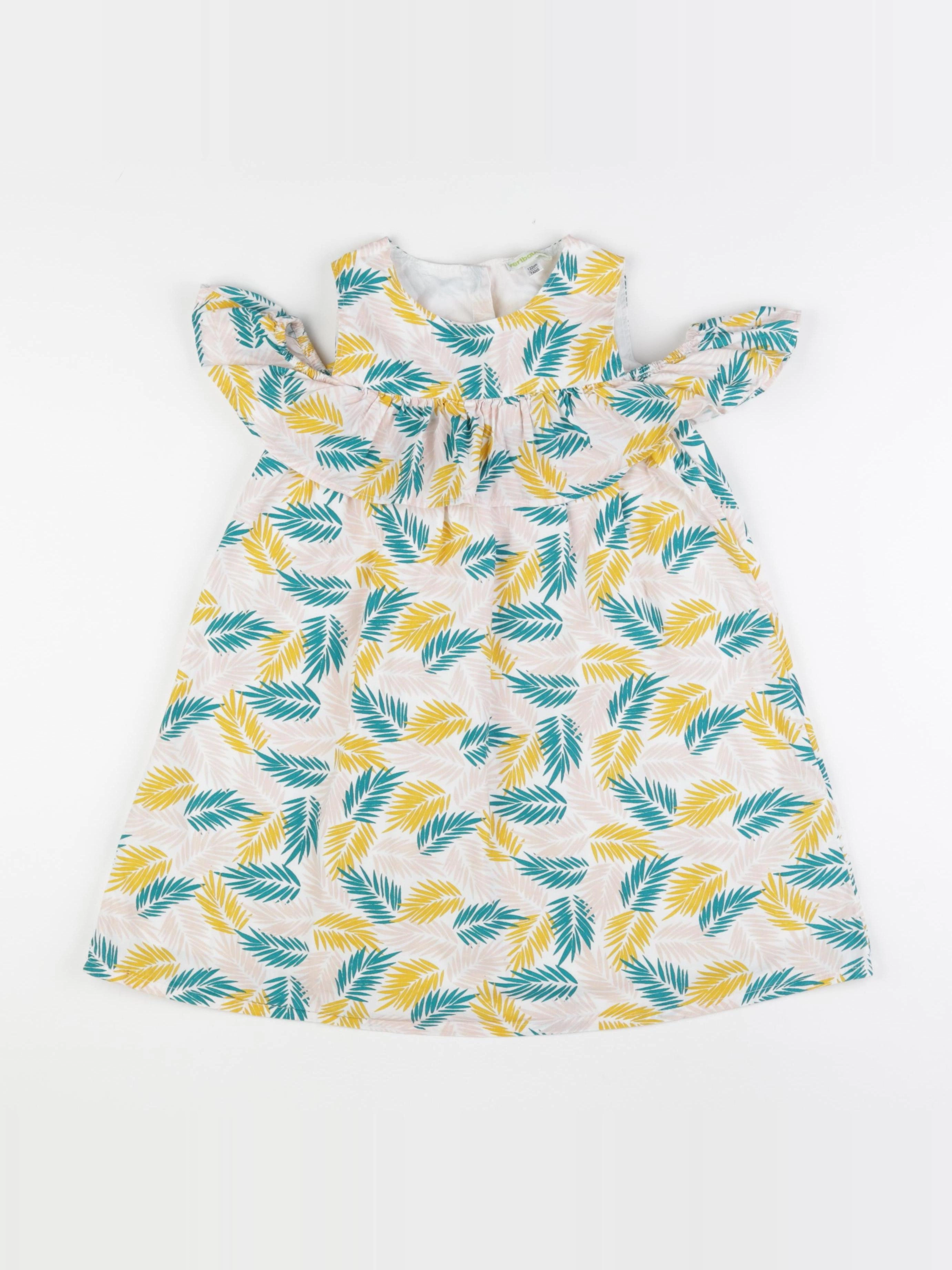 Vertbaudet - robe multicolore - 7 ans