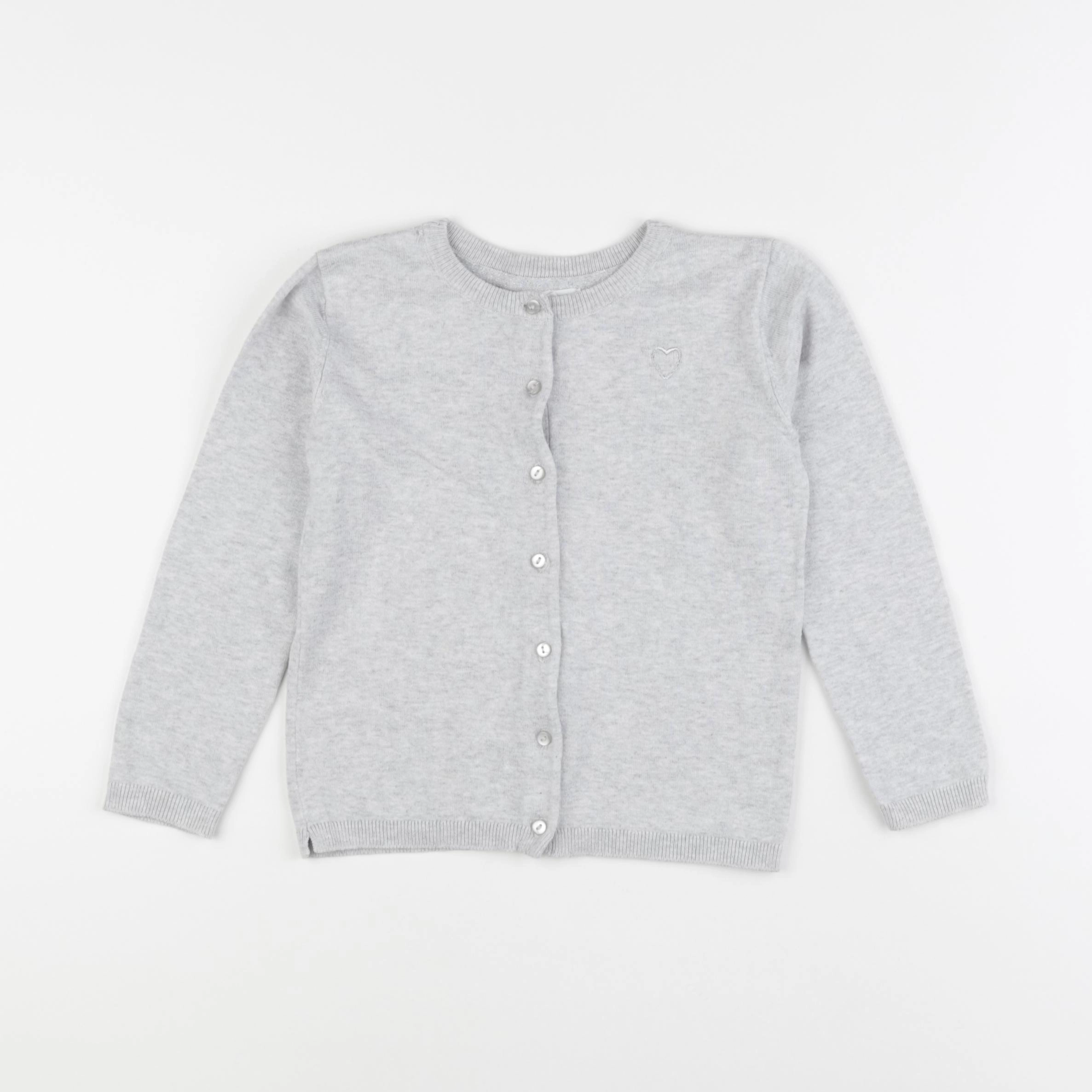Vertbaudet - gilet gris - 5 ans