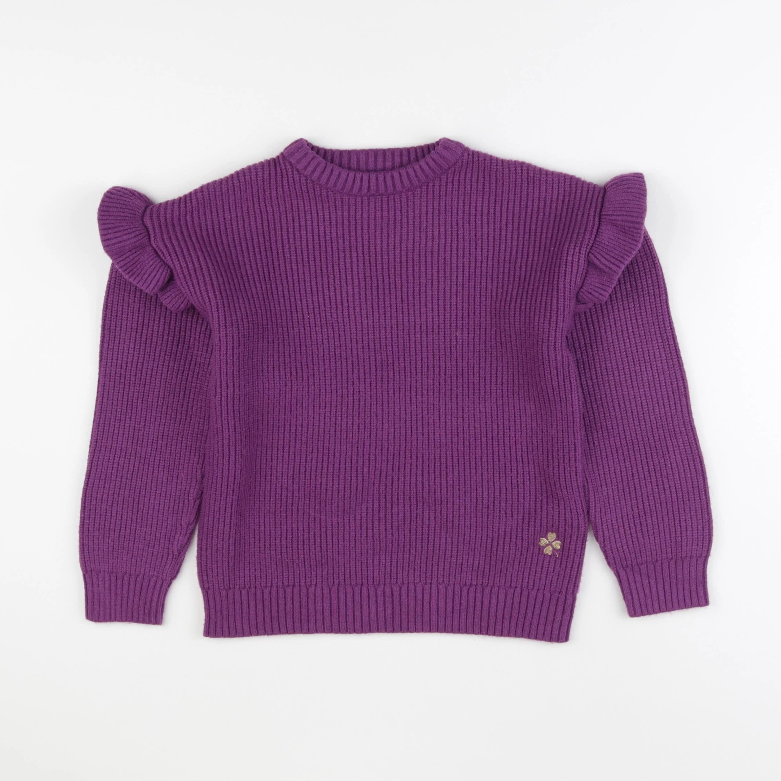 Vertbaudet - pull violet - 8 ans