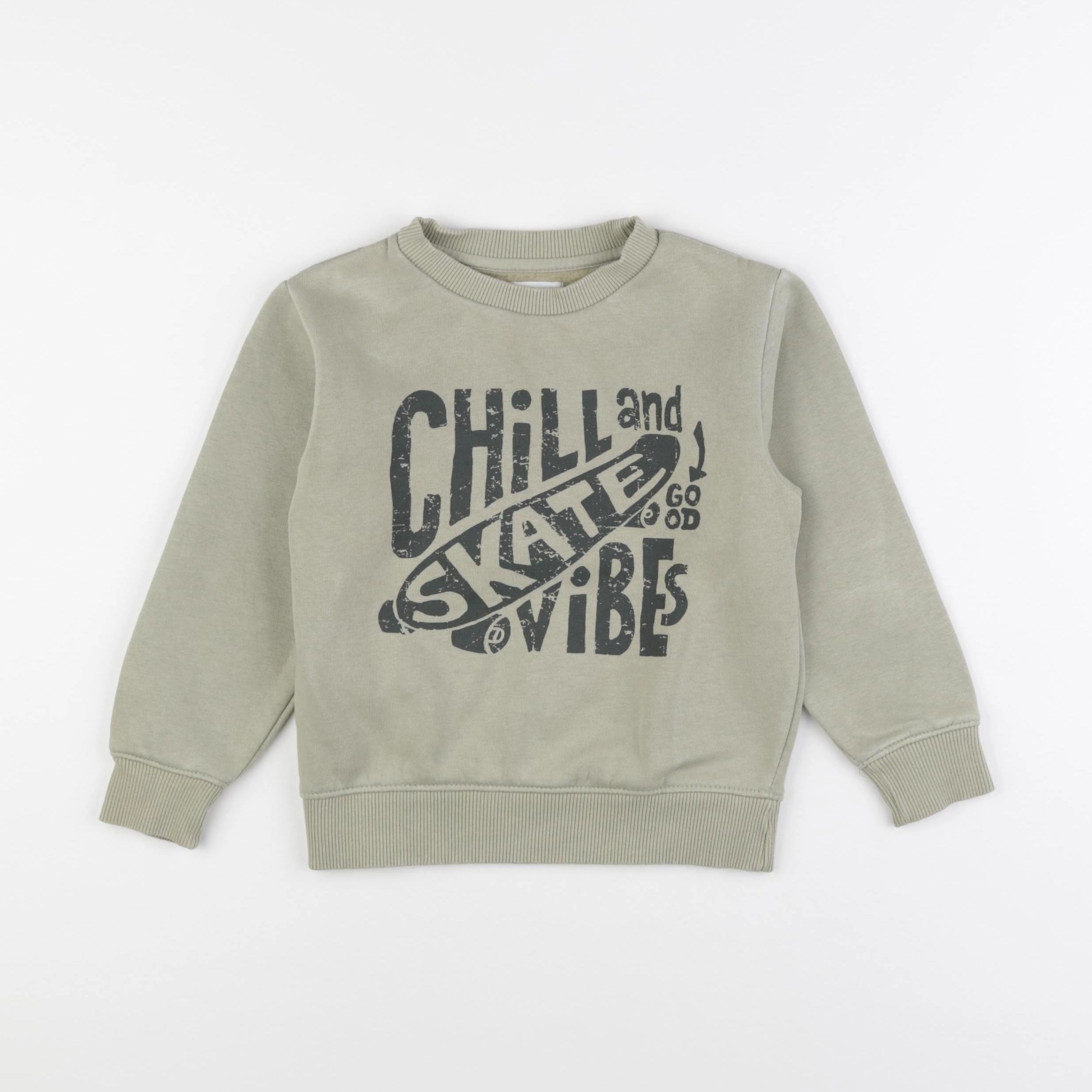 Vertbaudet - sweat vert - 5 ans