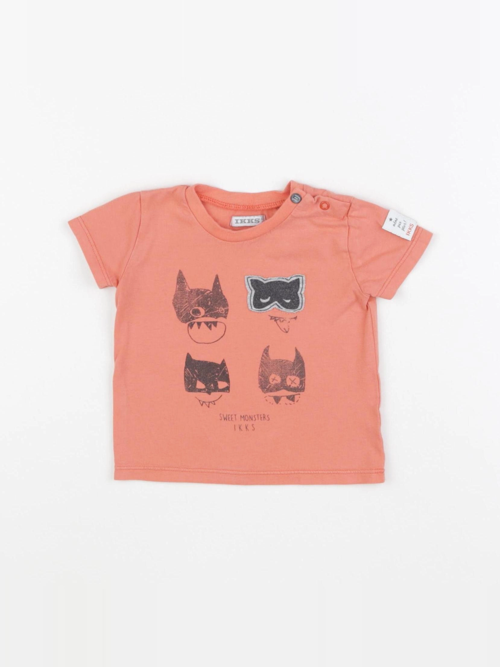 IKKS - tee-shirt orange - 6 mois