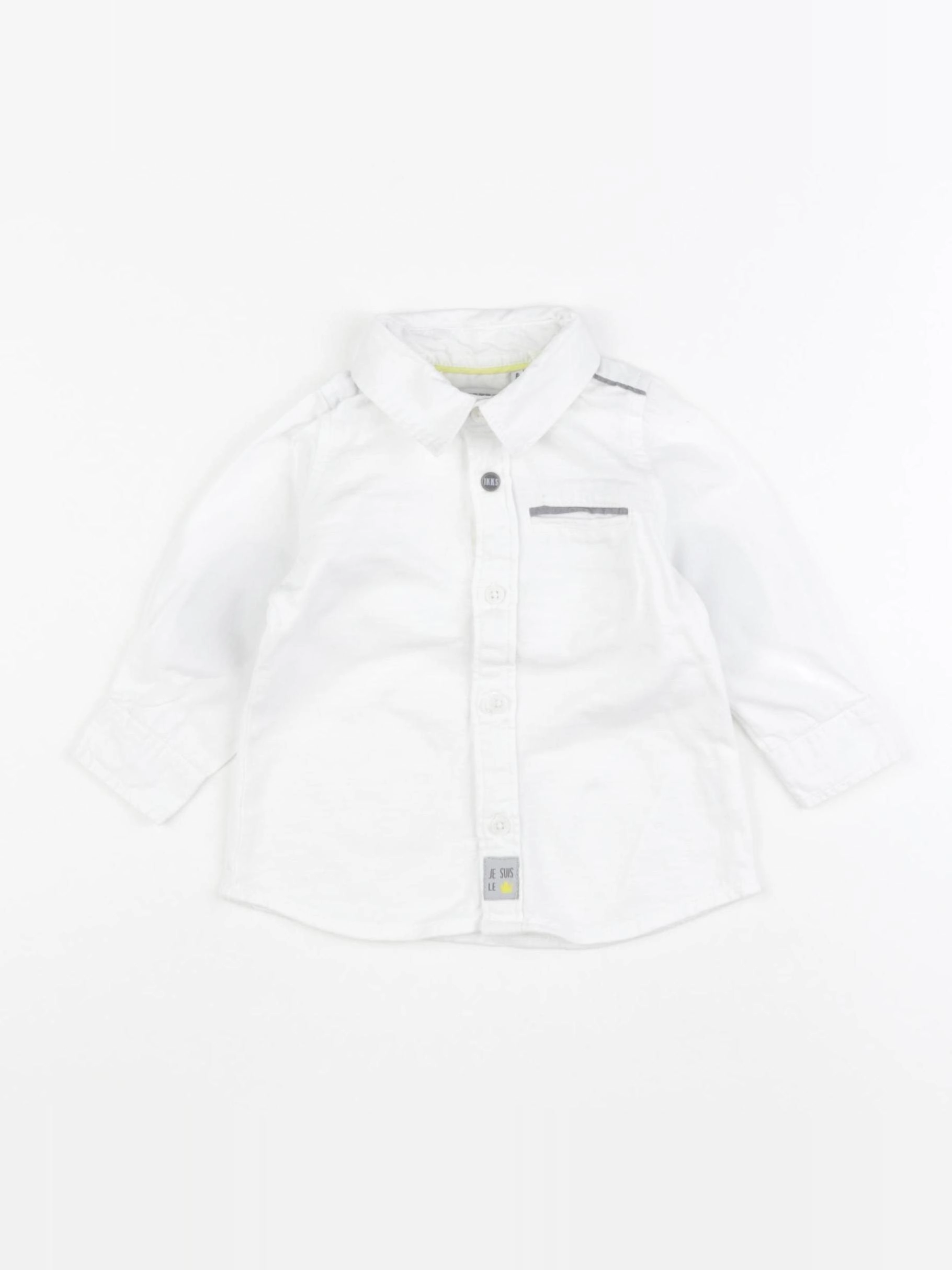 IKKS - chemise imprimé au dos blanc - 6 mois