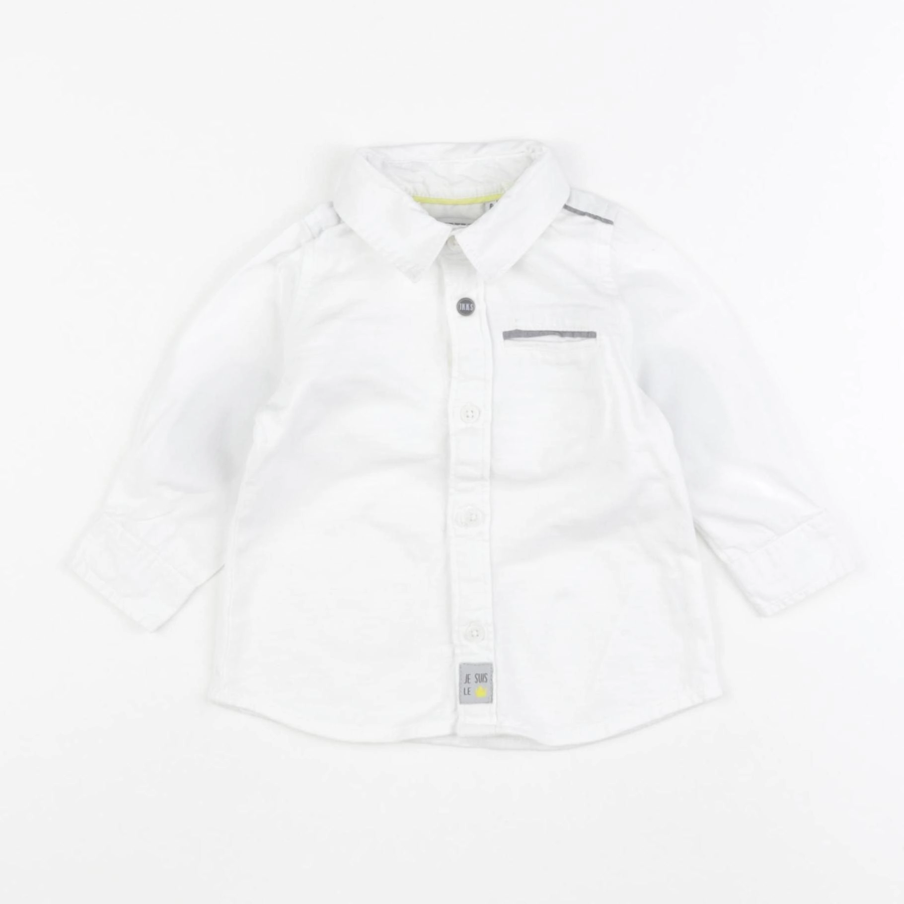 IKKS - chemise imprimé au dos blanc - 6 mois