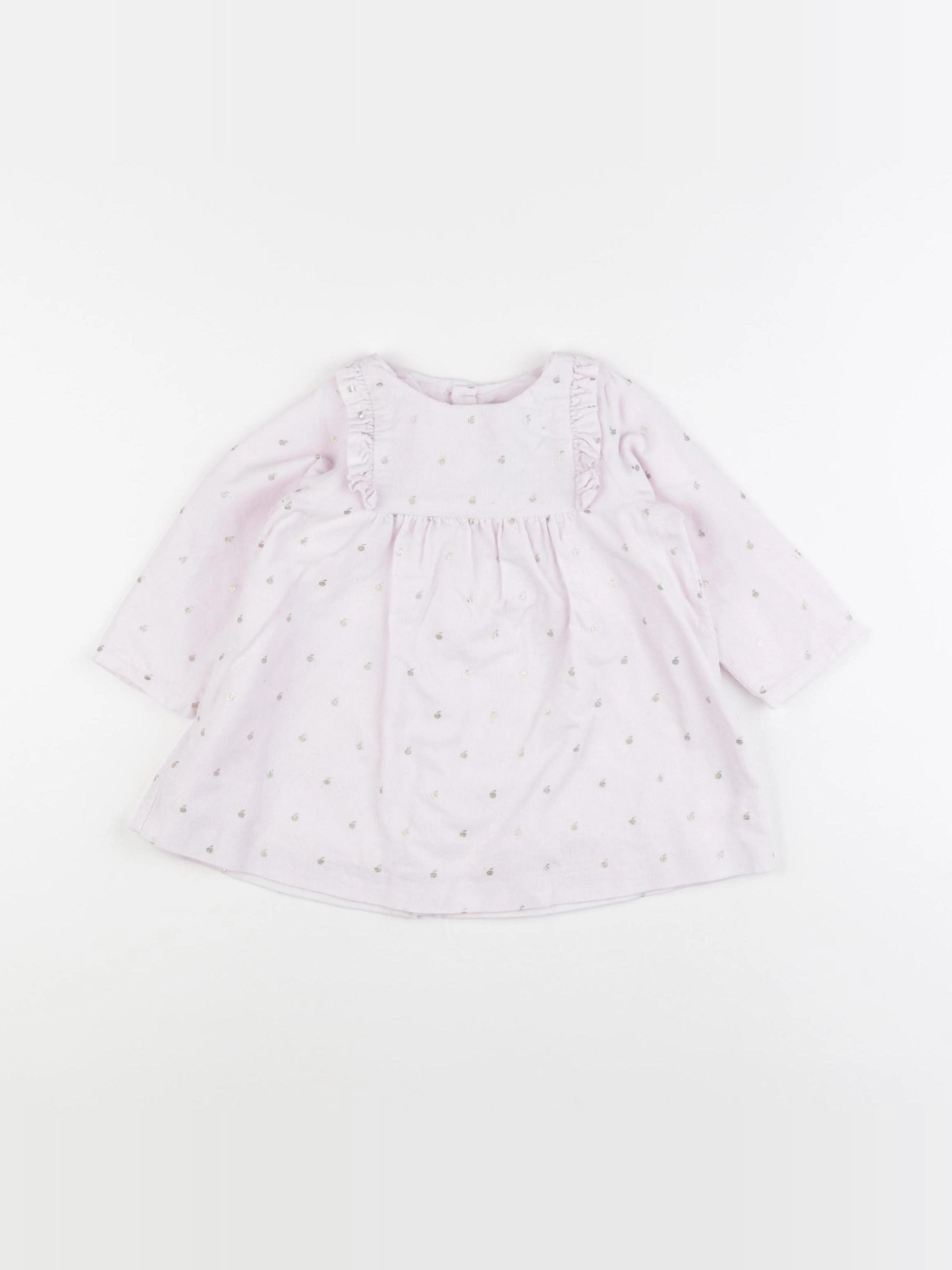 Jacadi - robe rose, or - 12 mois
