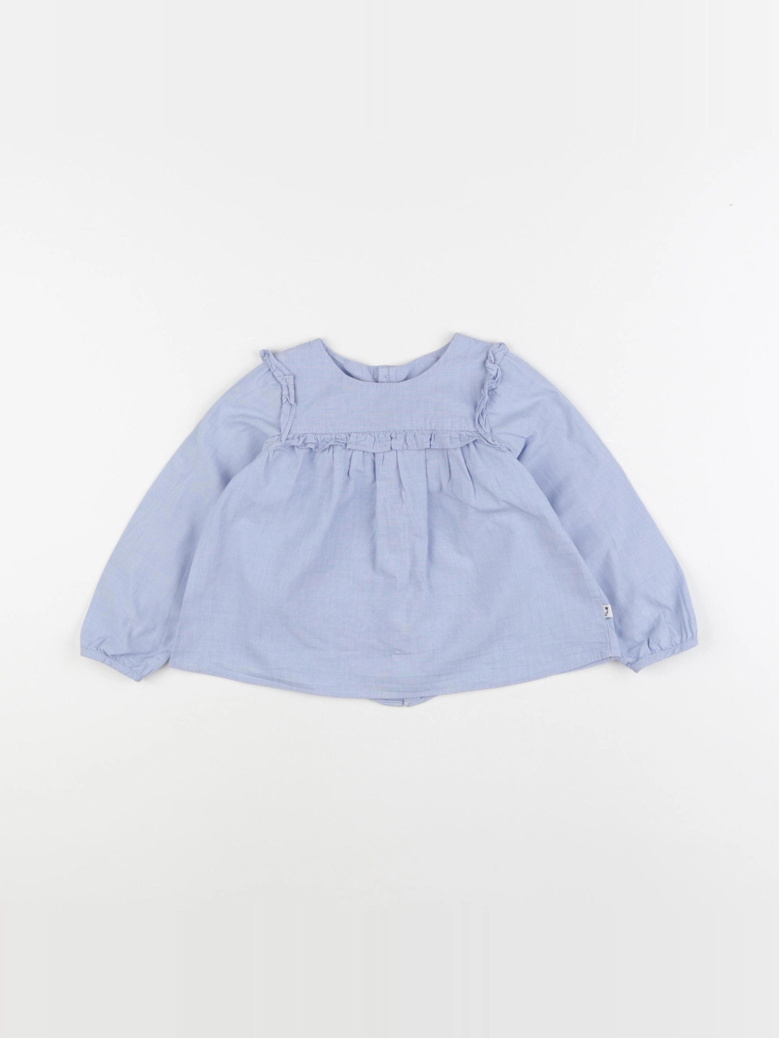 Jacadi - blouse bleu - 18 mois