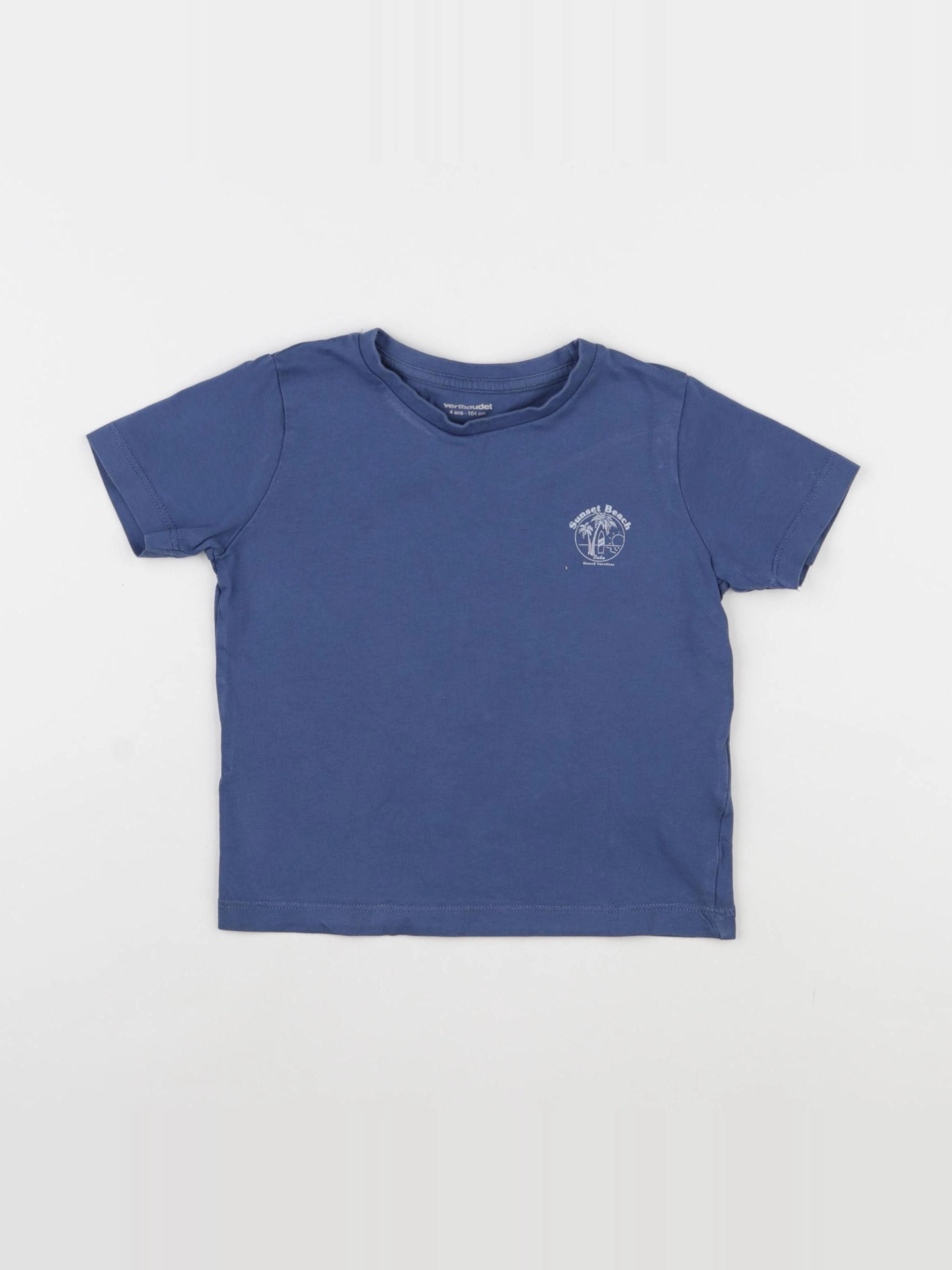 Vertbaudet - tee-shirt bleu - 4 ans