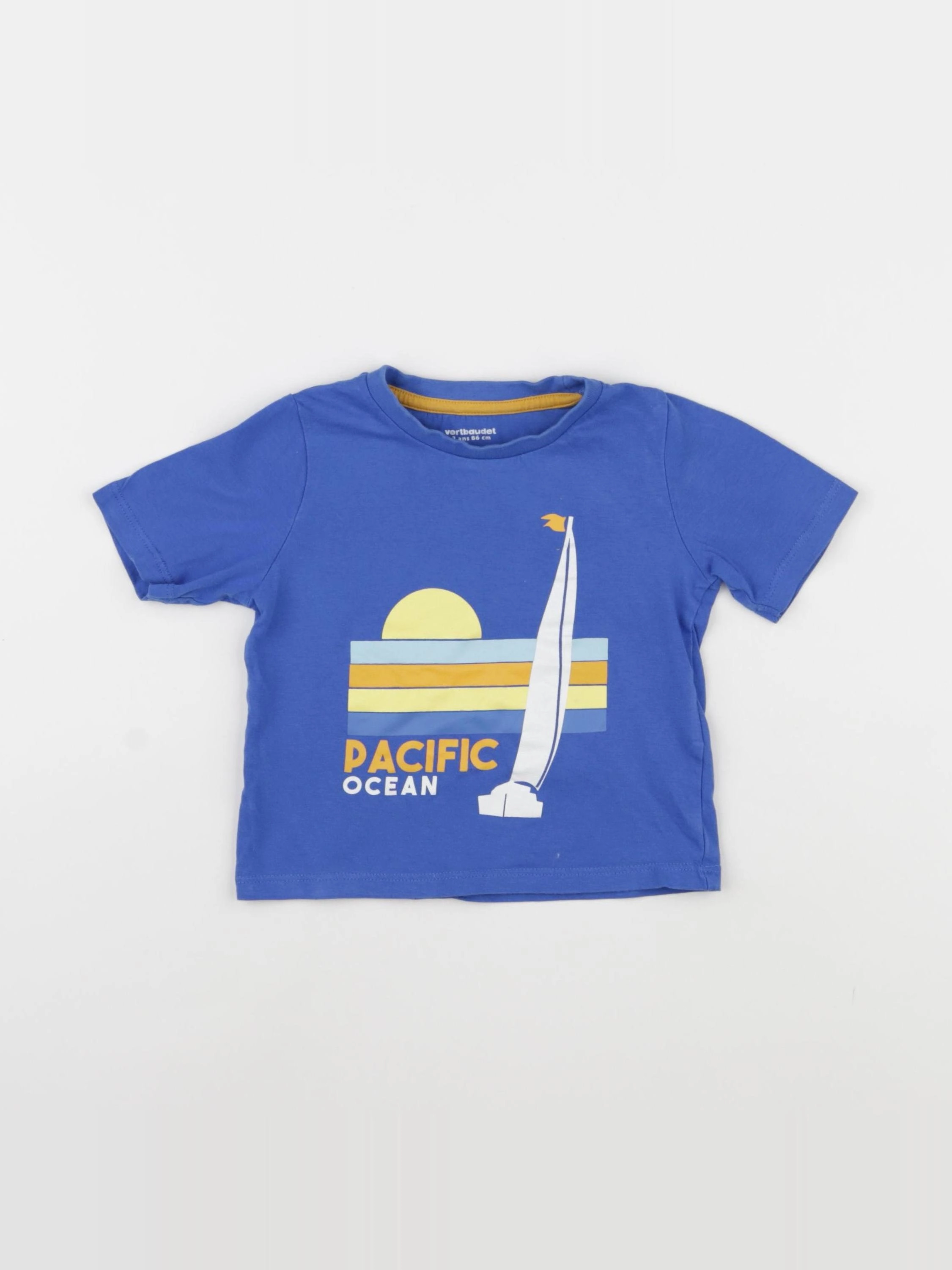 Vertbaudet - tee-shirt bleu - 2 ans