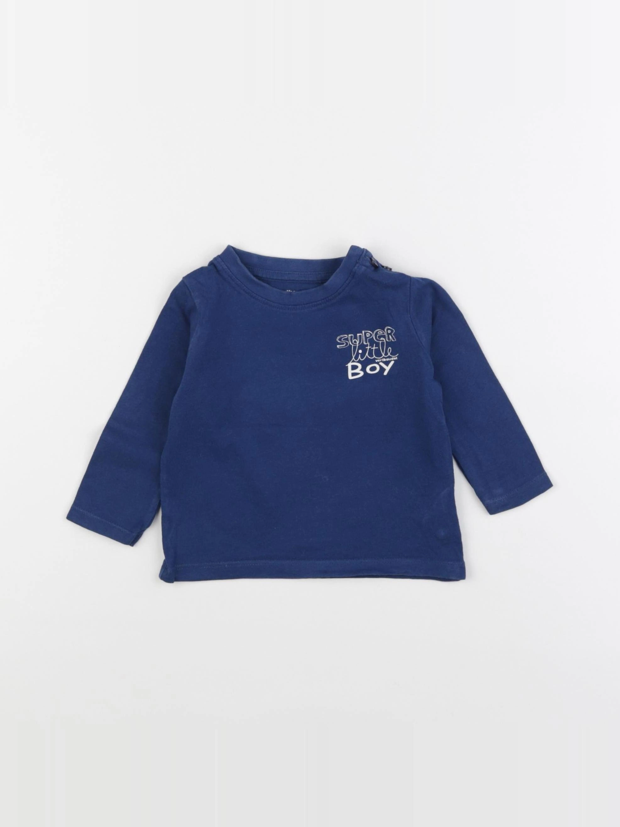 Vertbaudet - tee-shirt bleu - 9 mois