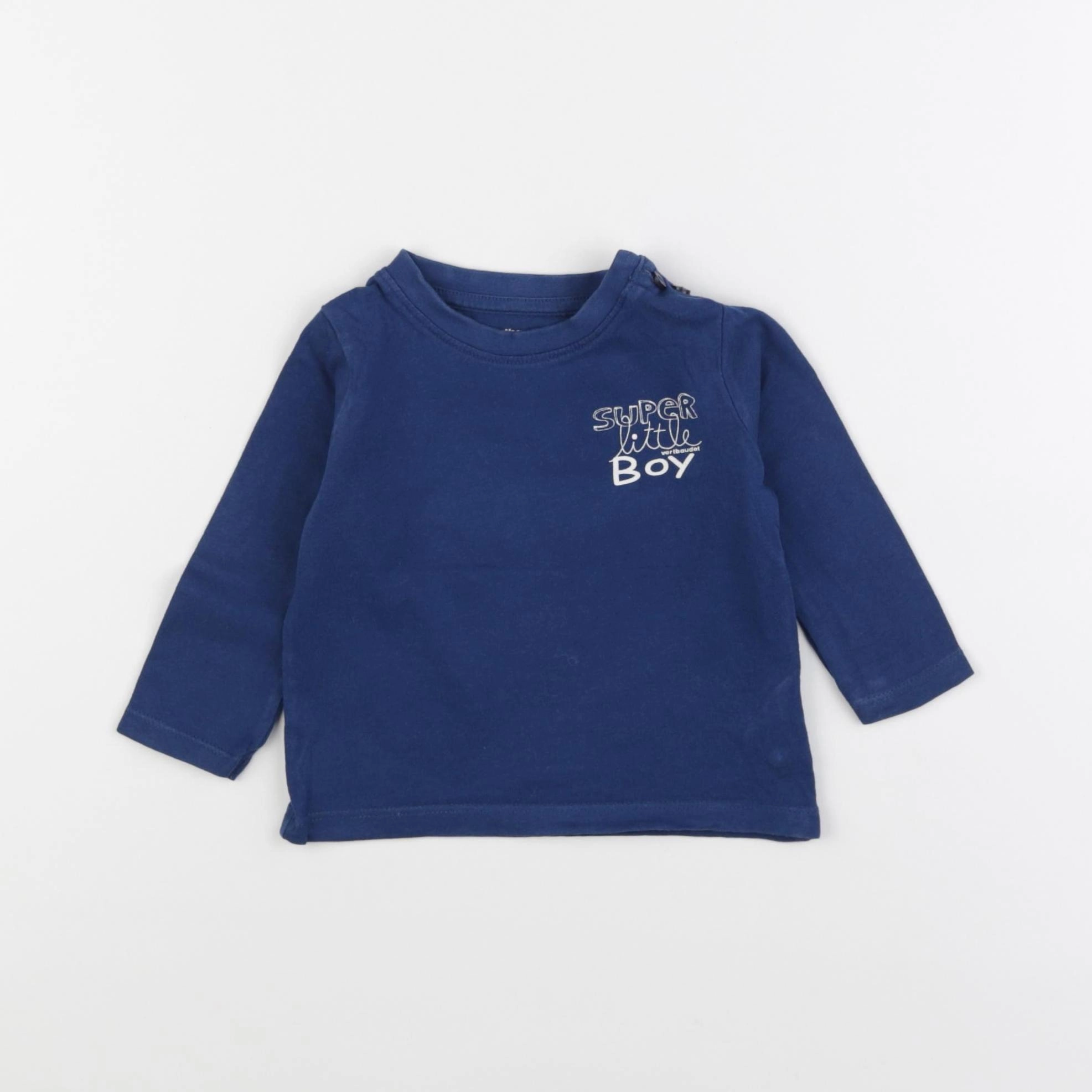 Vertbaudet - tee-shirt bleu - 9 mois