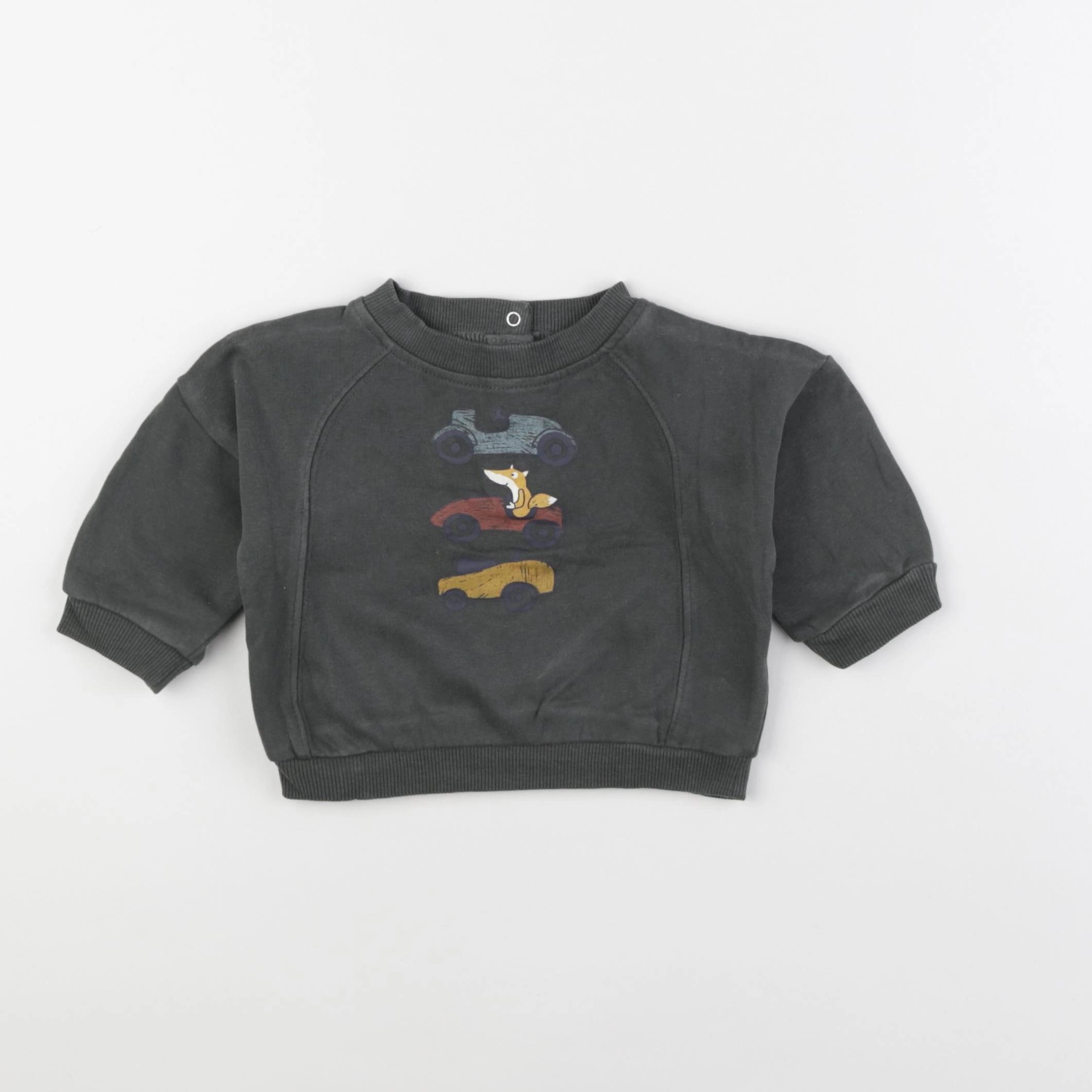 Vertbaudet - sweat vert - 6 mois