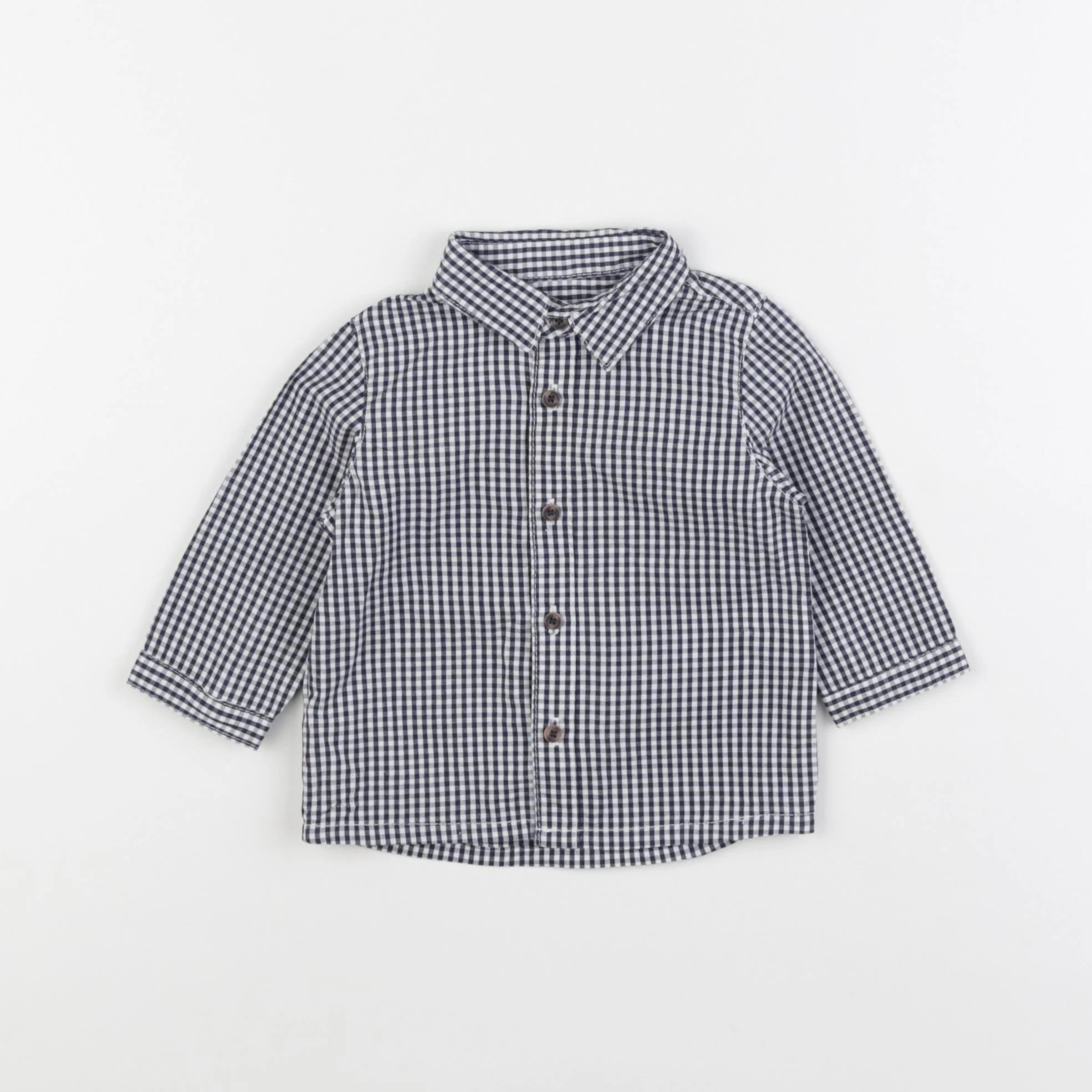 Vertbaudet - chemise bleu - 6 mois
