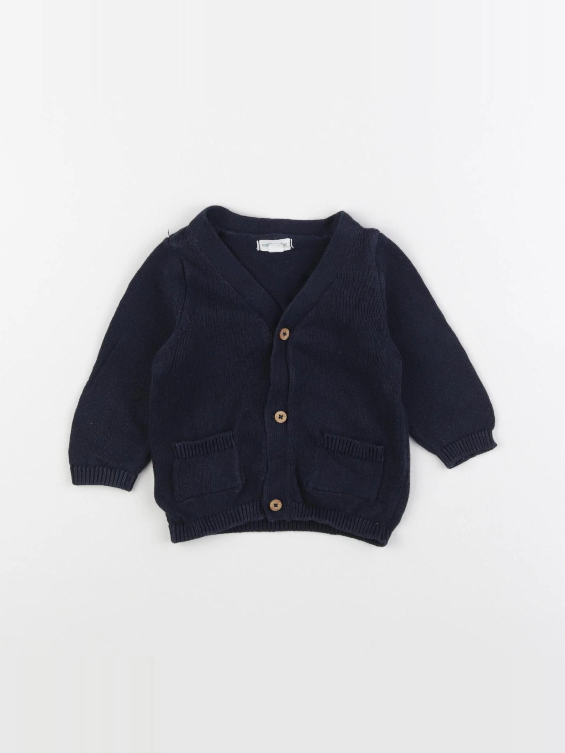 Vertbaudet - gilet bleu - 6 mois