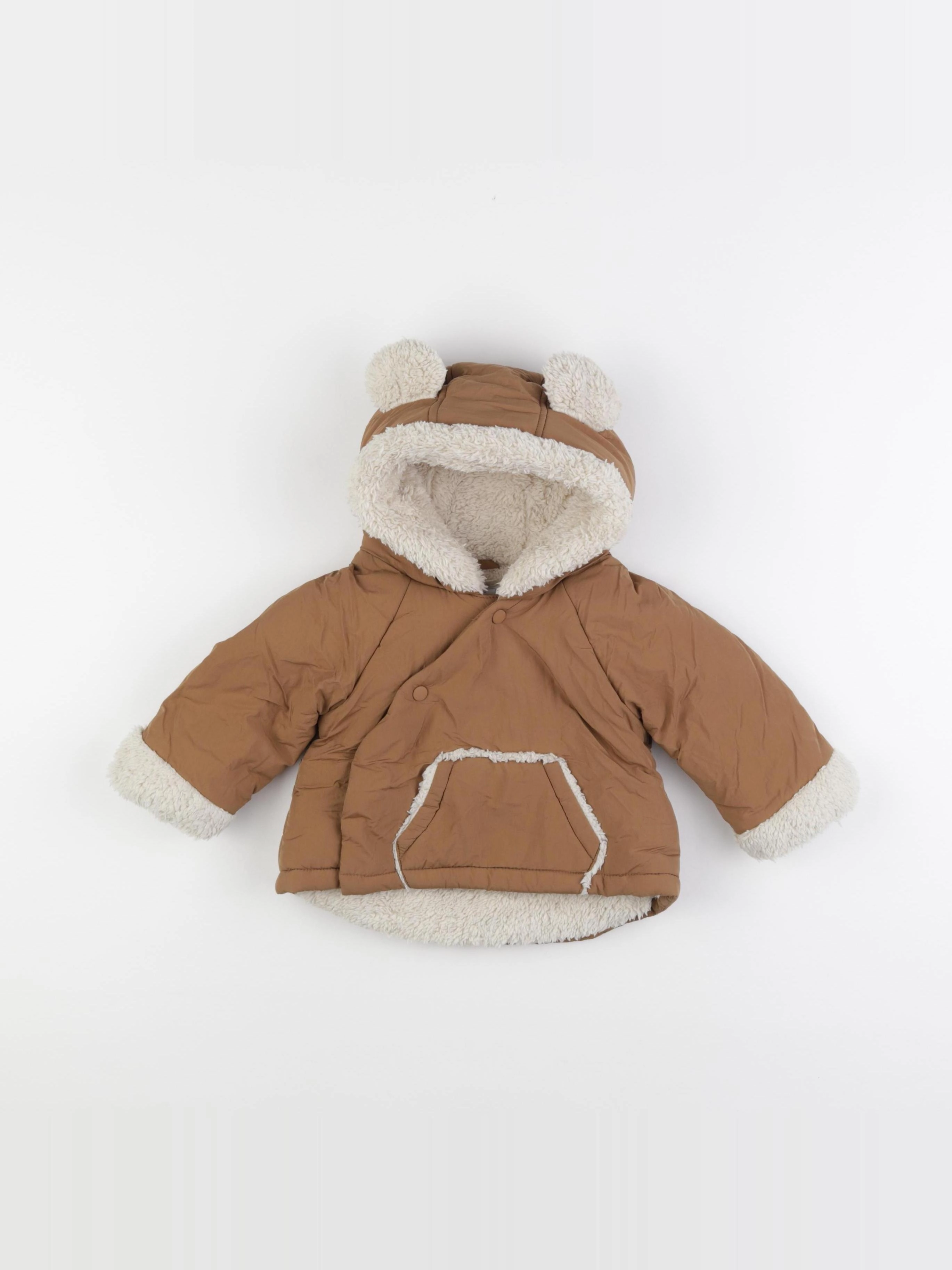 Vertbaudet - veste doublé marron - 6 mois