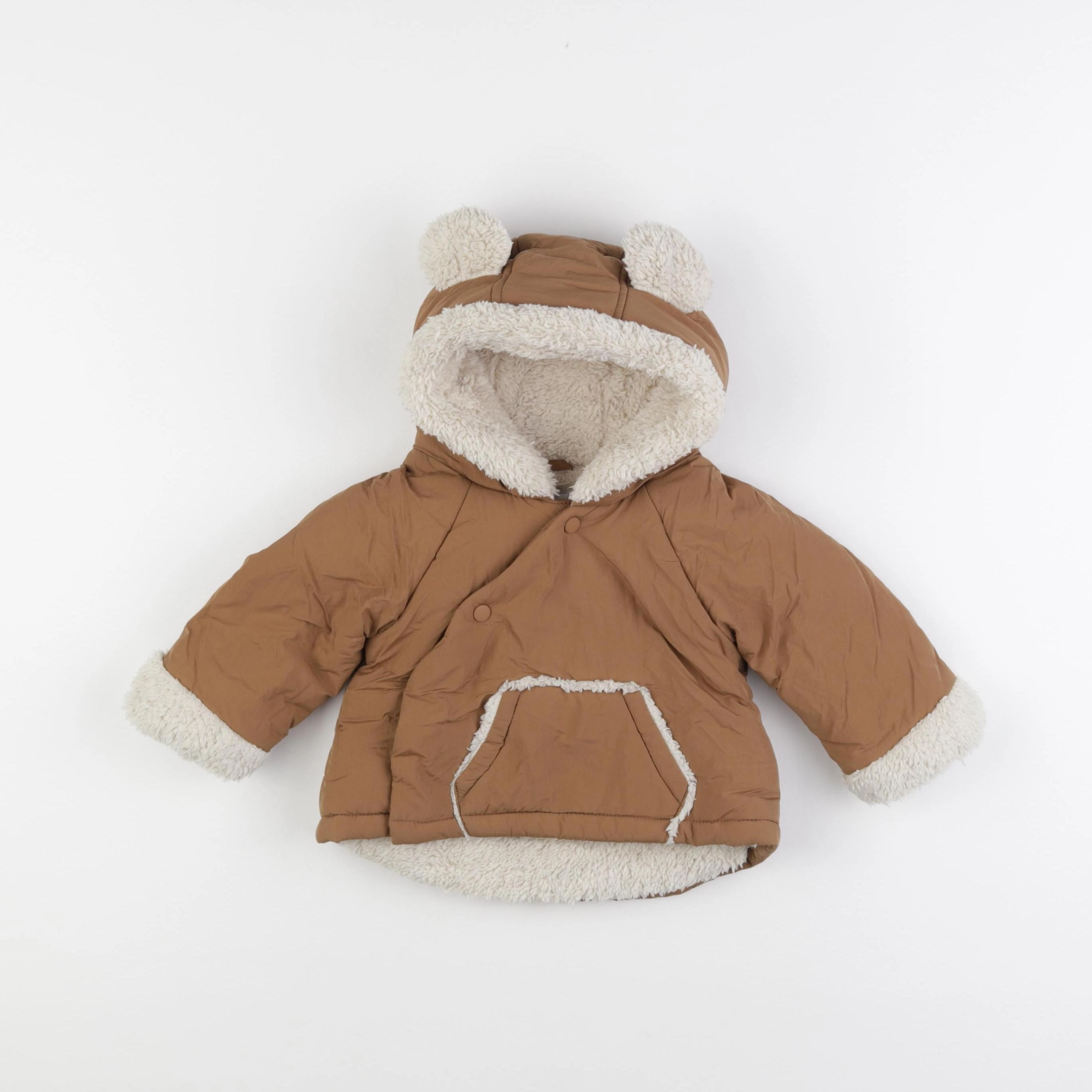 Vertbaudet - veste doublé marron - 6 mois