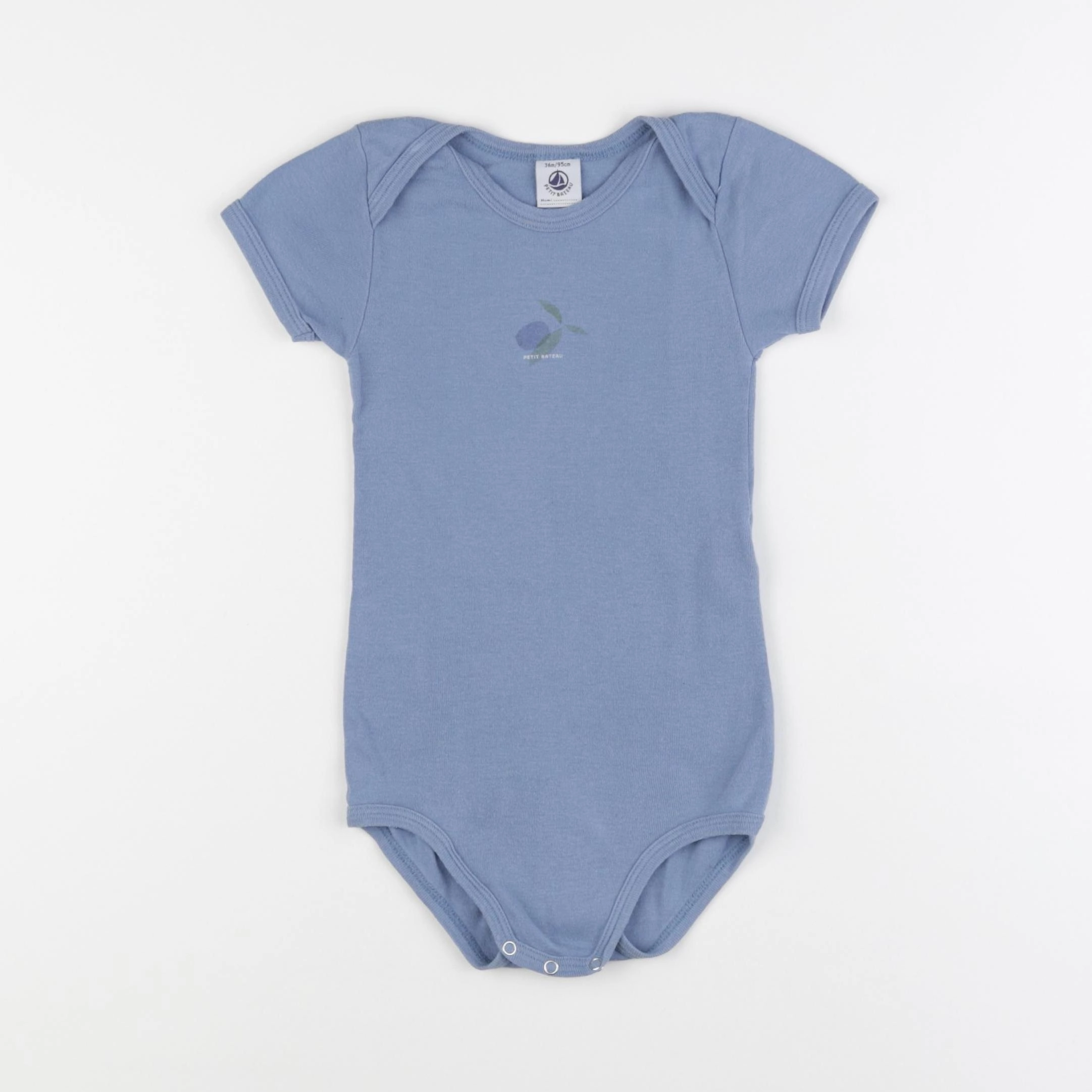 Petit Bateau - body bleu - 36 mois