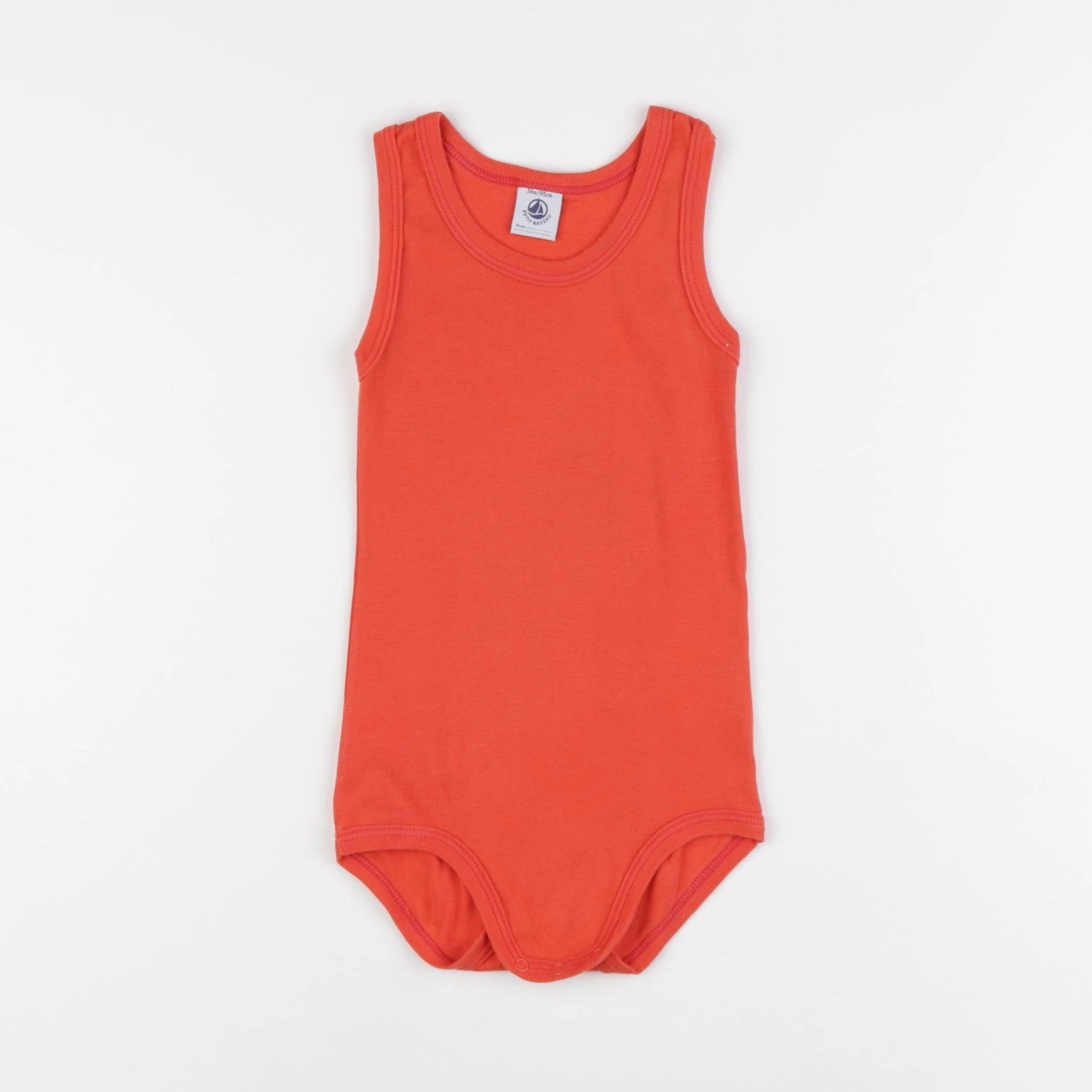 Petit Bateau - body rouge - 36 mois