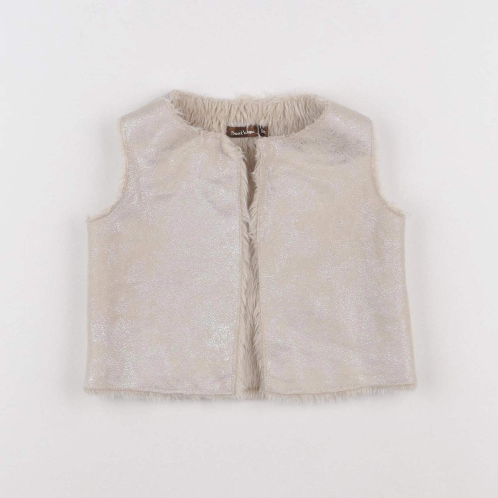 Boutchou - gilet or, beige - 12 mois